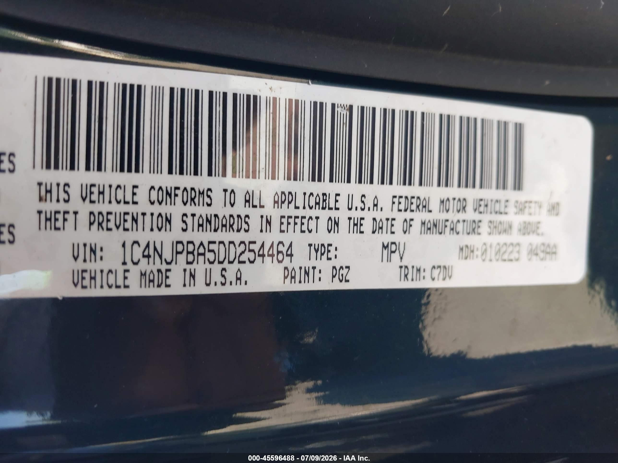 2013 Jeep Patriot Sport Green vin: 1C4NJPBA5DD254464