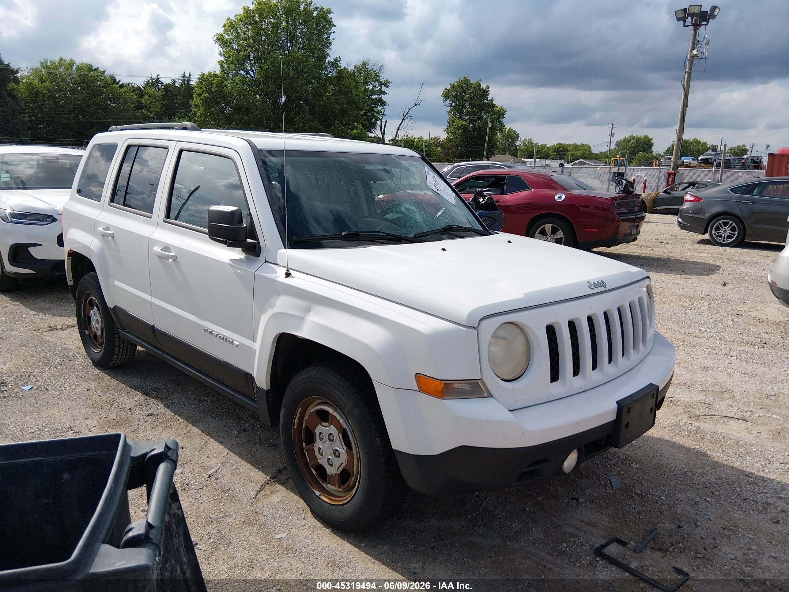 2014 Jeep Patriot Sport White vin: 1C4NJPBA5ED534502