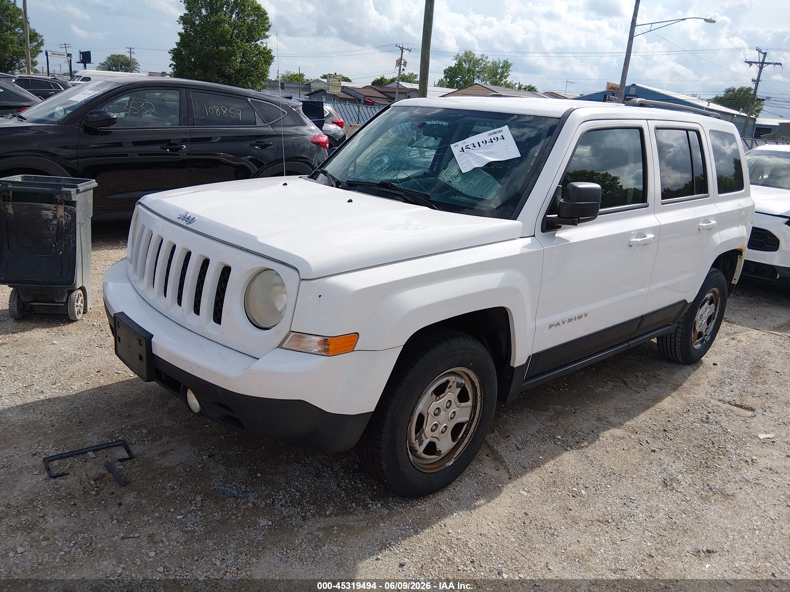 2014 Jeep Patriot Sport White vin: 1C4NJPBA5ED534502