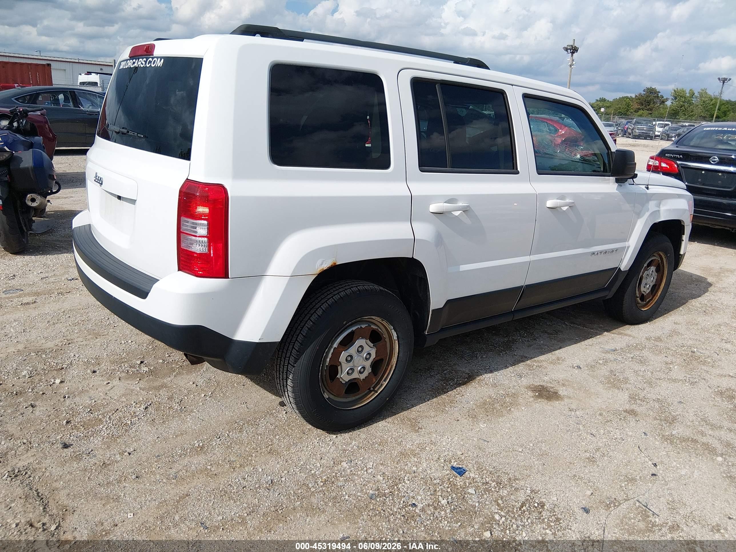 2014 Jeep Patriot Sport White vin: 1C4NJPBA5ED534502