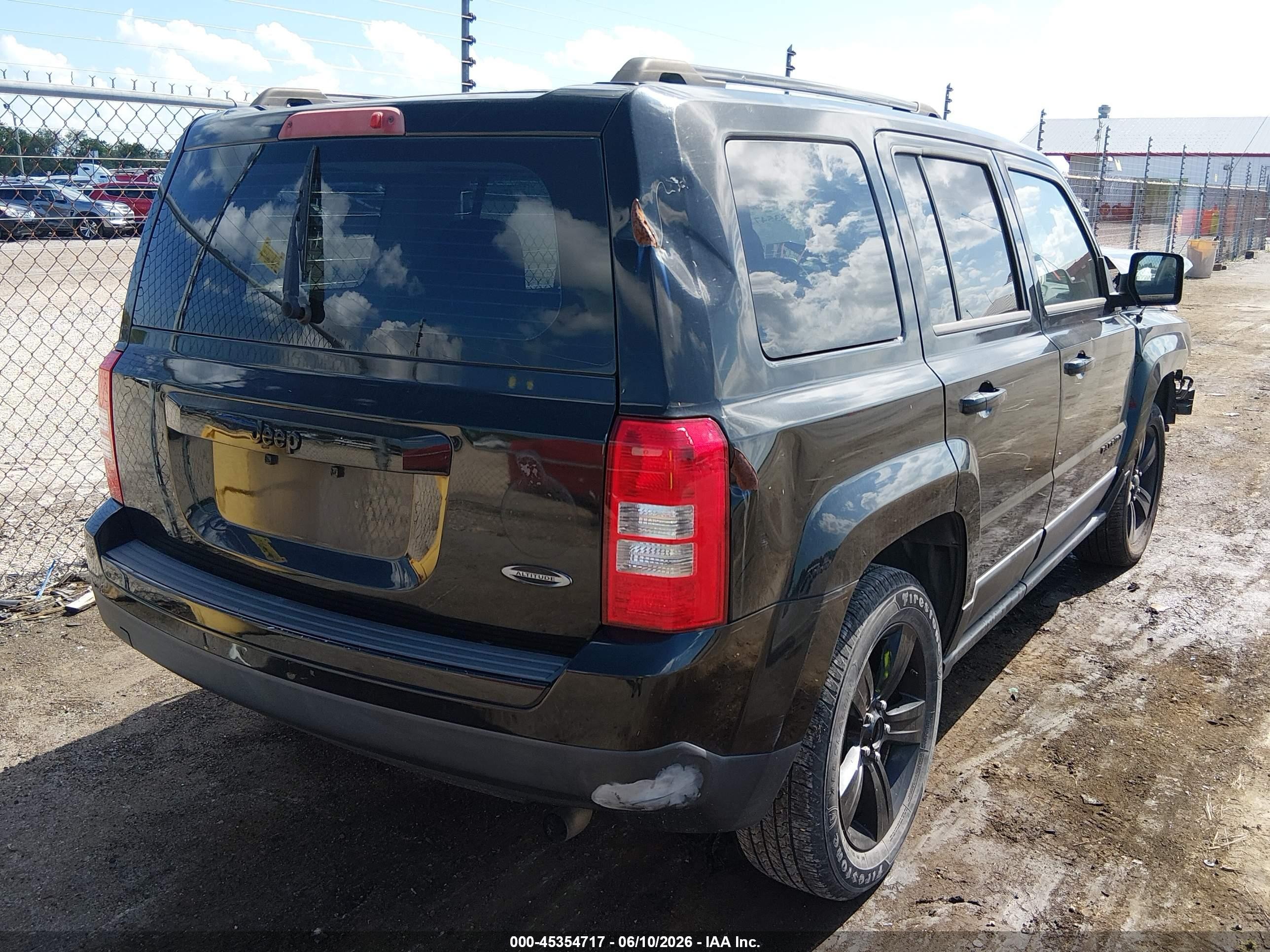 2014 Jeep Patriot Altitude Black vin: 1C4NJPBA5ED674307