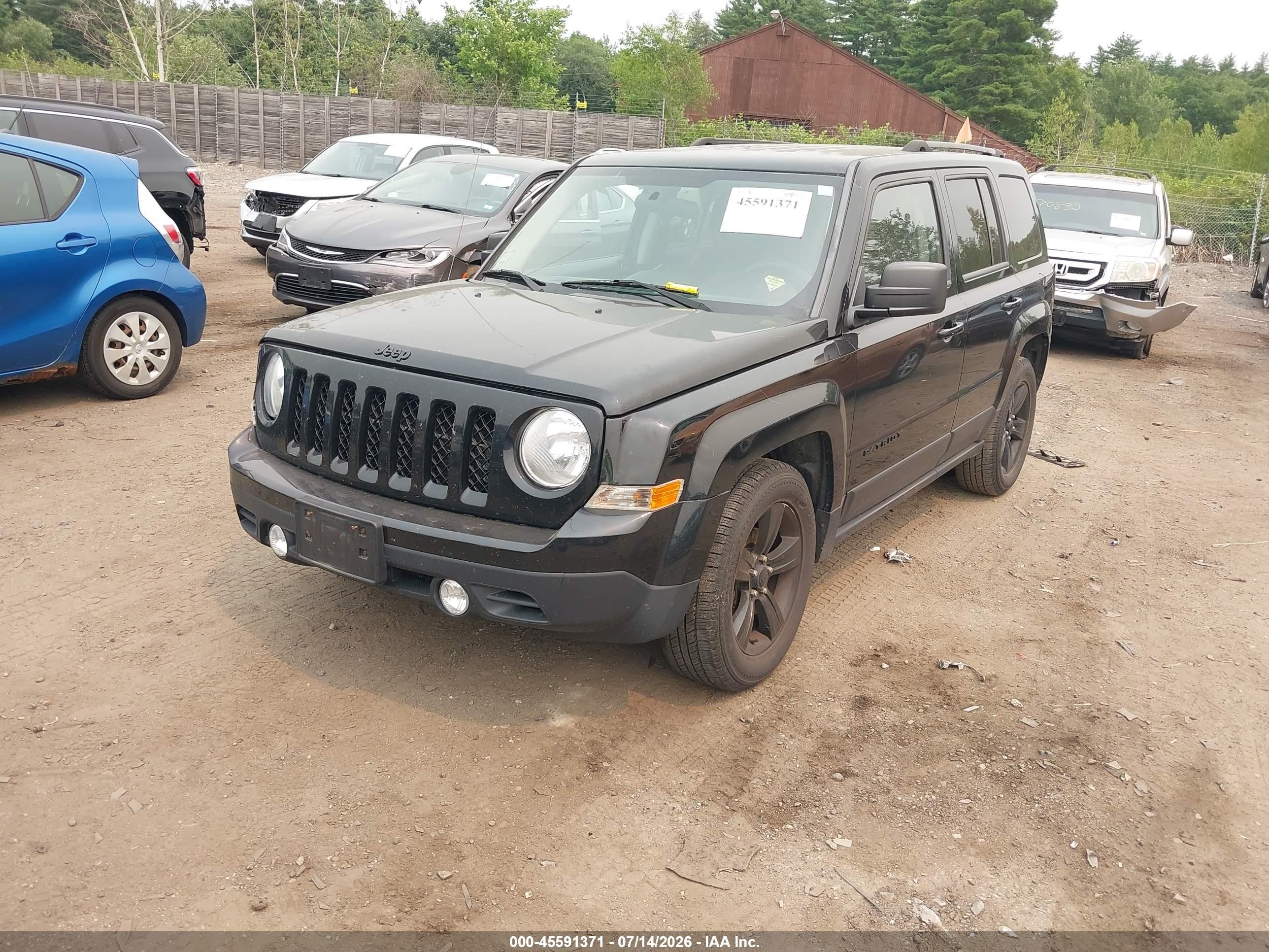 2014 Jeep Patriot Altitude Black vin: 1C4NJPBA5ED705409