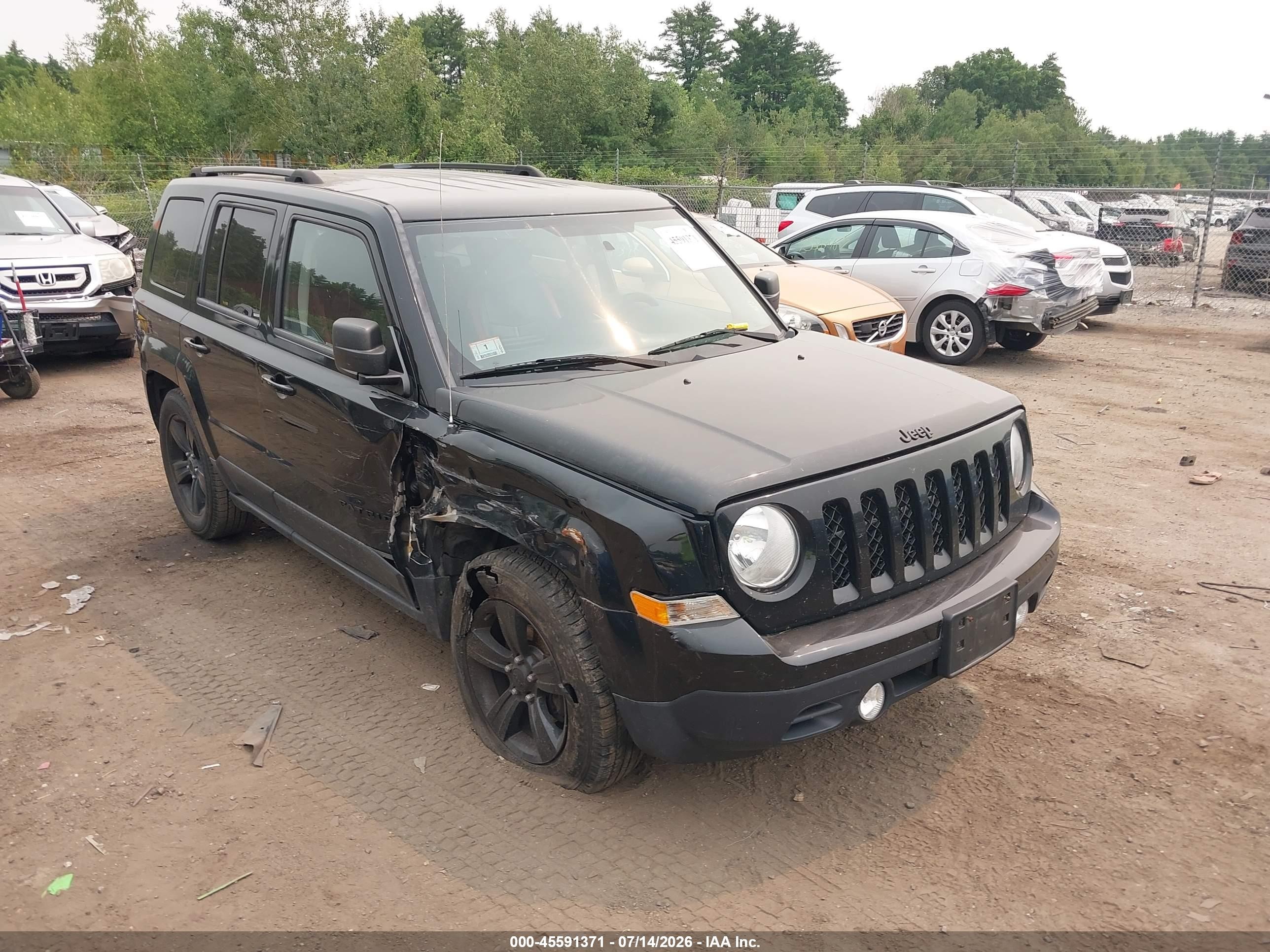 2014 Jeep Patriot Altitude Black vin: 1C4NJPBA5ED705409