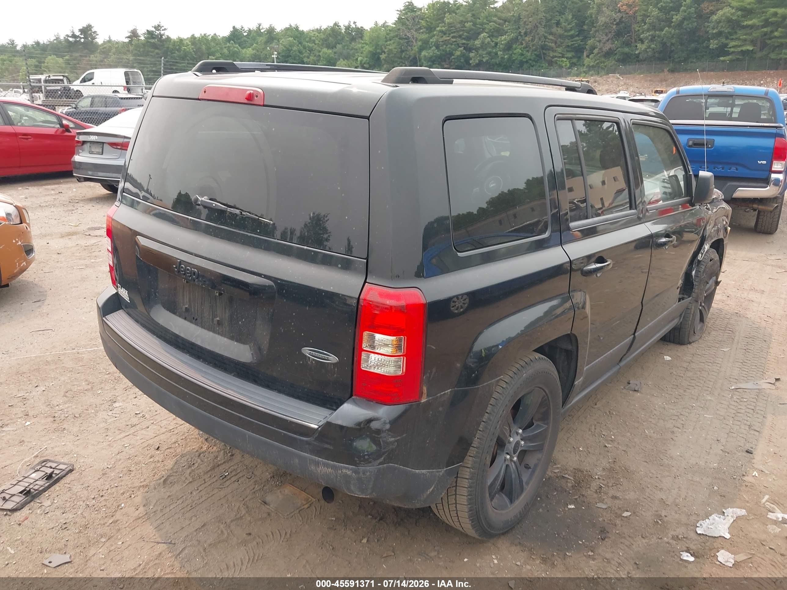 2014 Jeep Patriot Altitude Black vin: 1C4NJPBA5ED705409