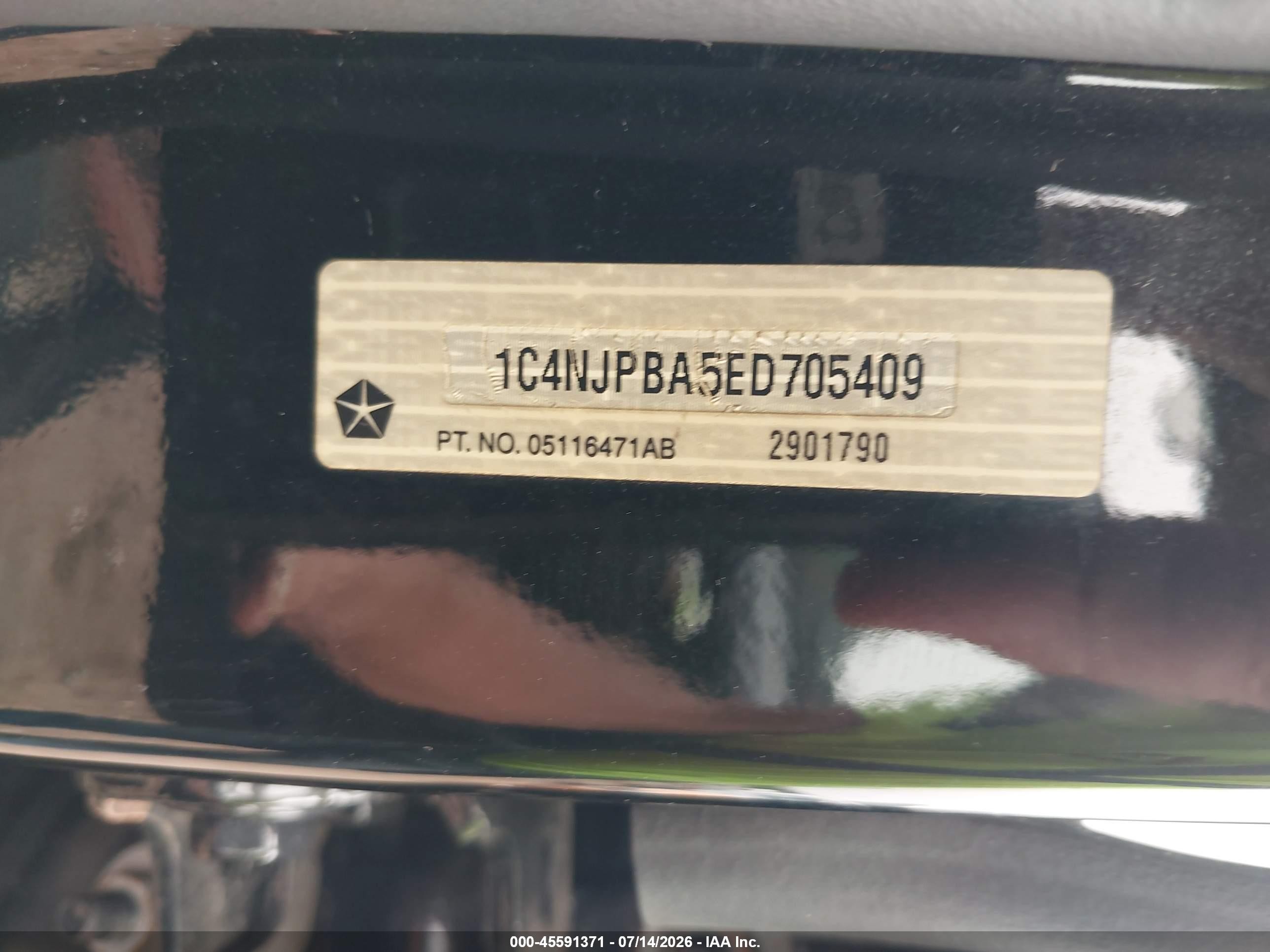 2014 Jeep Patriot Altitude Black vin: 1C4NJPBA5ED705409