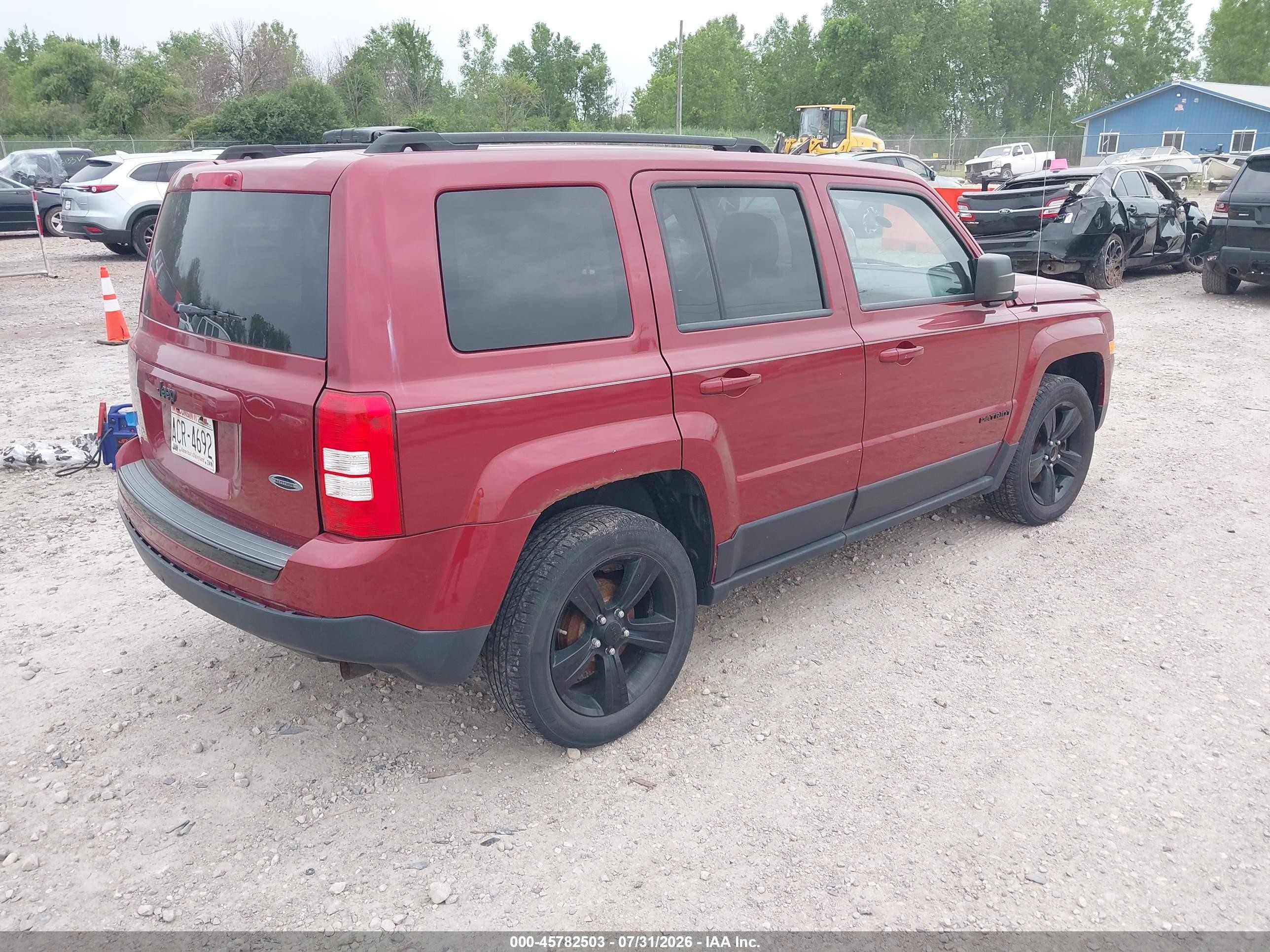 2014 Jeep Patriot Altitude Maroon vin: 1C4NJPBA5ED717897