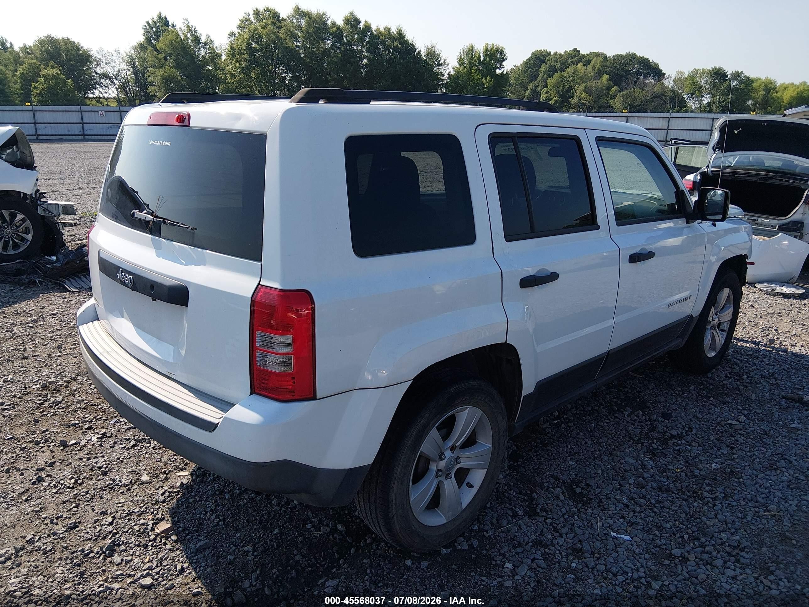 2014 Jeep Patriot Sport White vin: 1C4NJPBA5ED881330