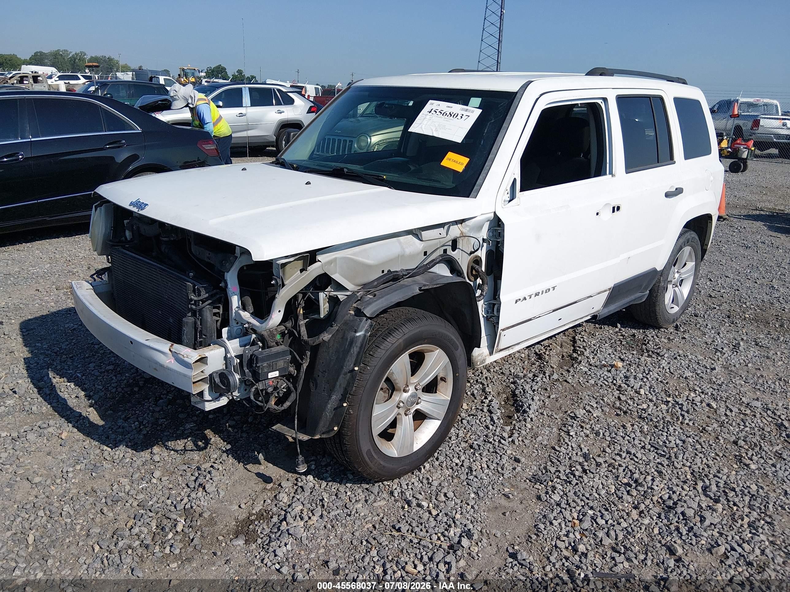 2014 Jeep Patriot Sport White vin: 1C4NJPBA5ED881330
