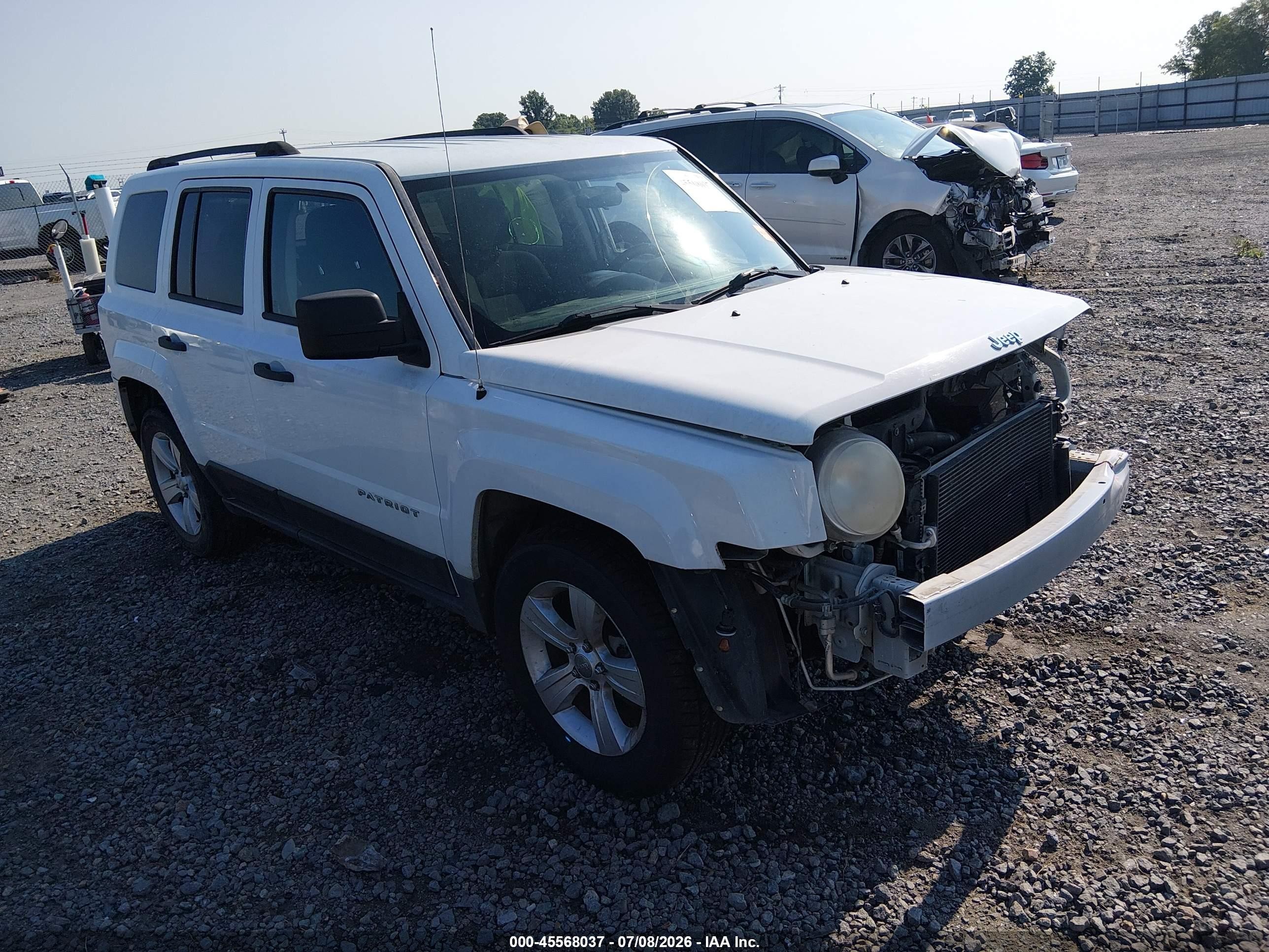 2014 Jeep Patriot Sport White vin: 1C4NJPBA5ED881330