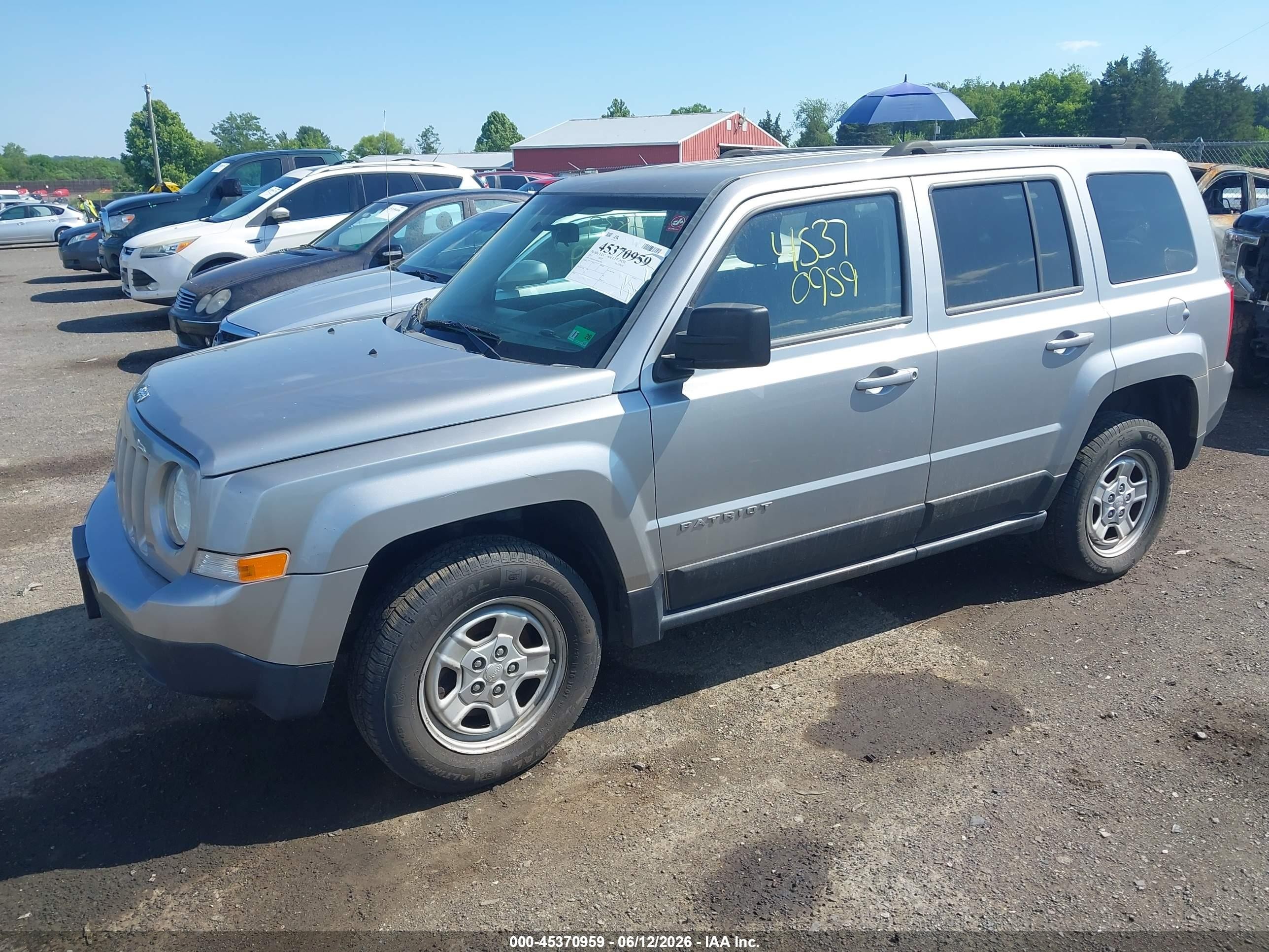 2015 Jeep Patriot Sport Silver vin: 1C4NJPBA5FD285684