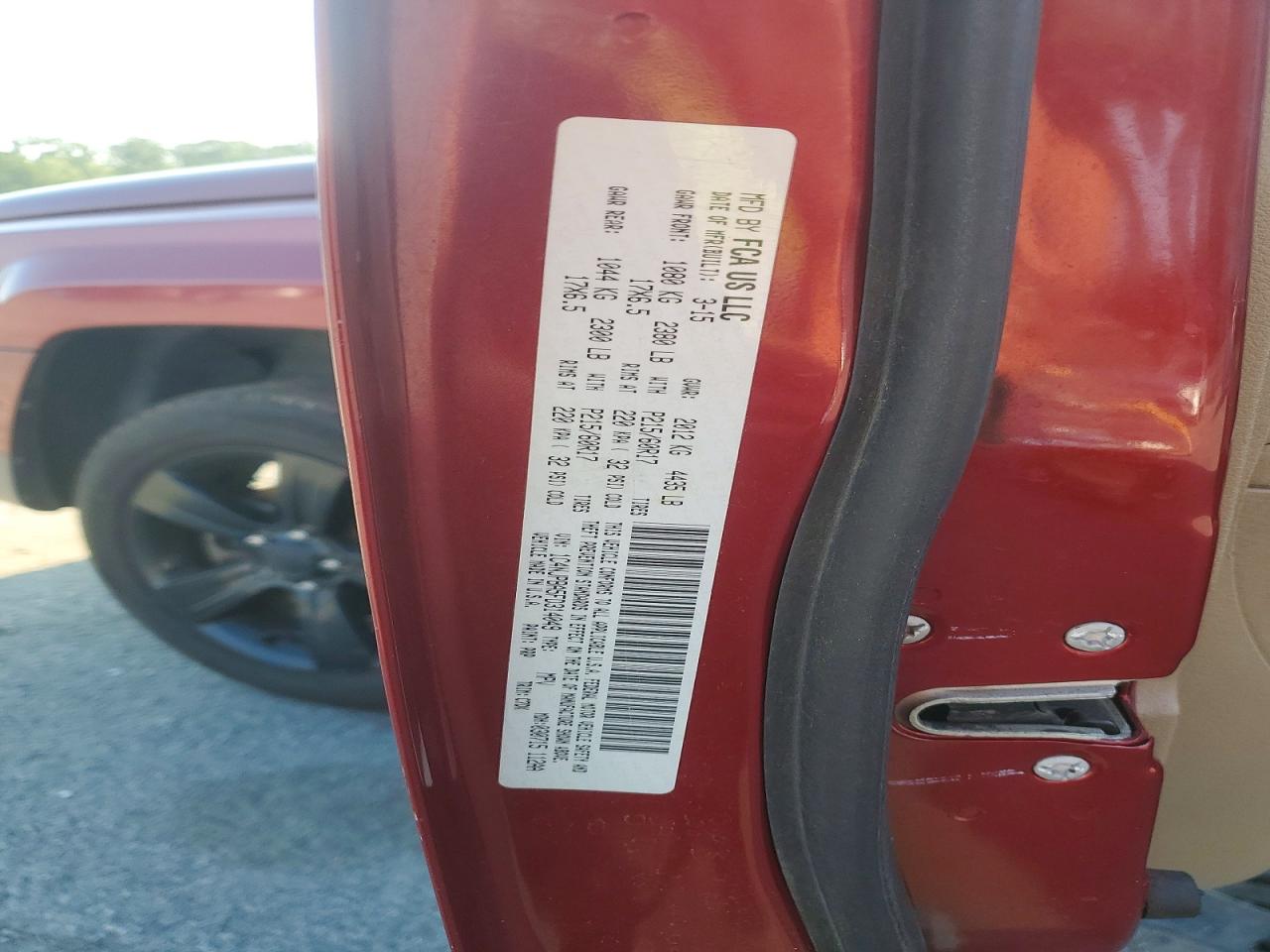 2015 Jeep Patriot Sport Red vin: 1C4NJPBA5FD314049