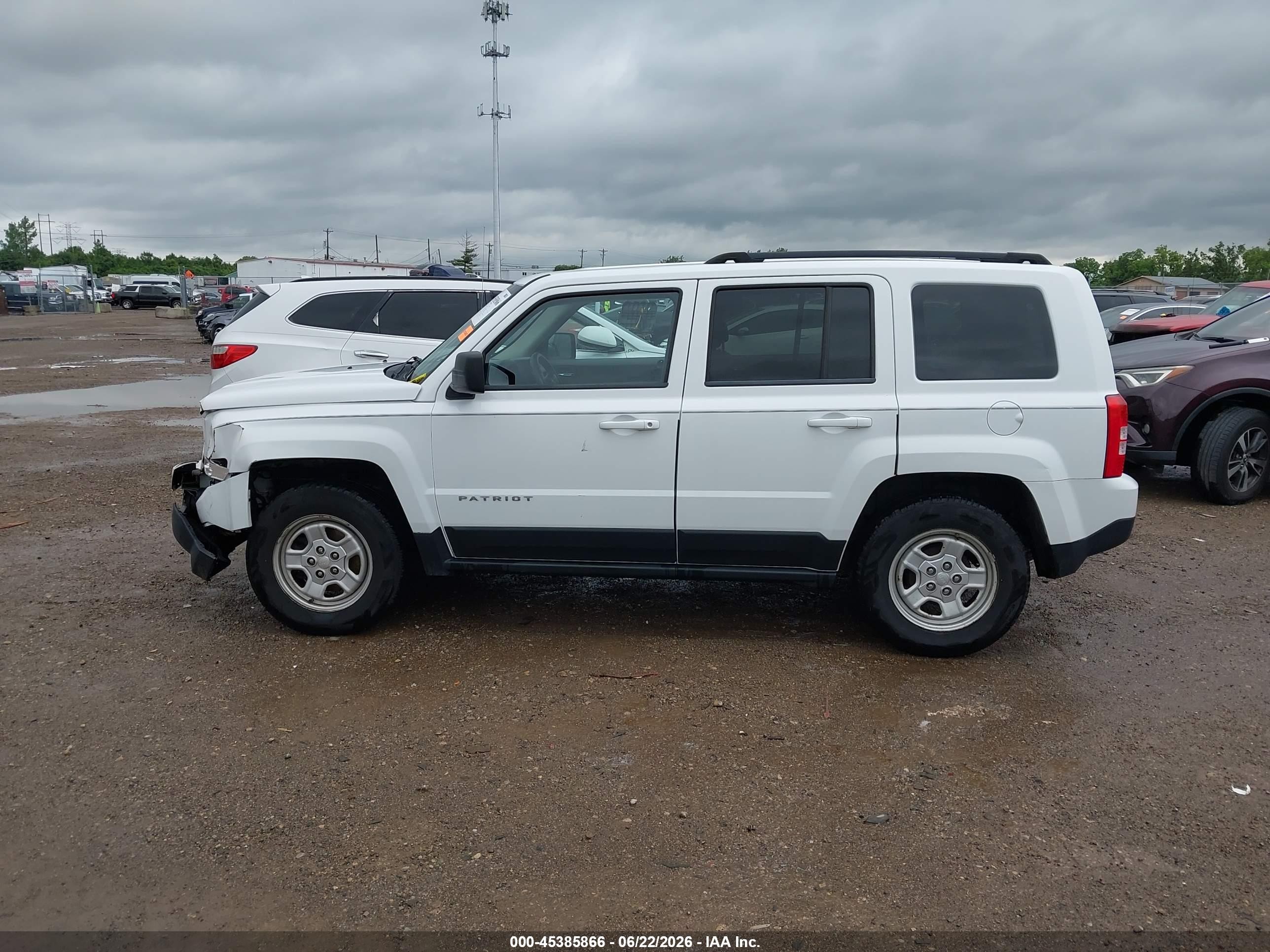 2012 Jeep Patriot Sport White vin: 1C4NJPBA6CD539401