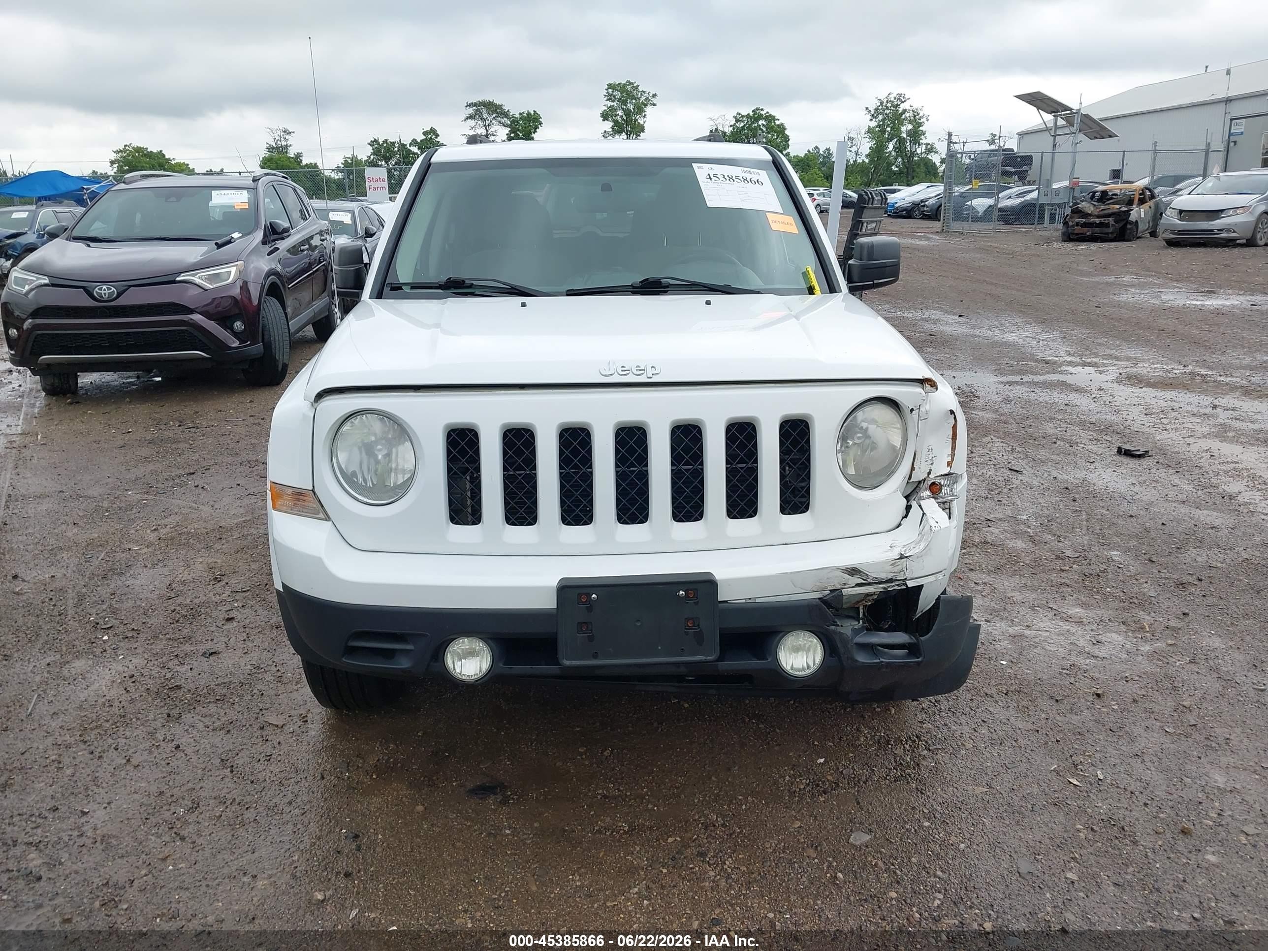 2012 Jeep Patriot Sport White vin: 1C4NJPBA6CD539401