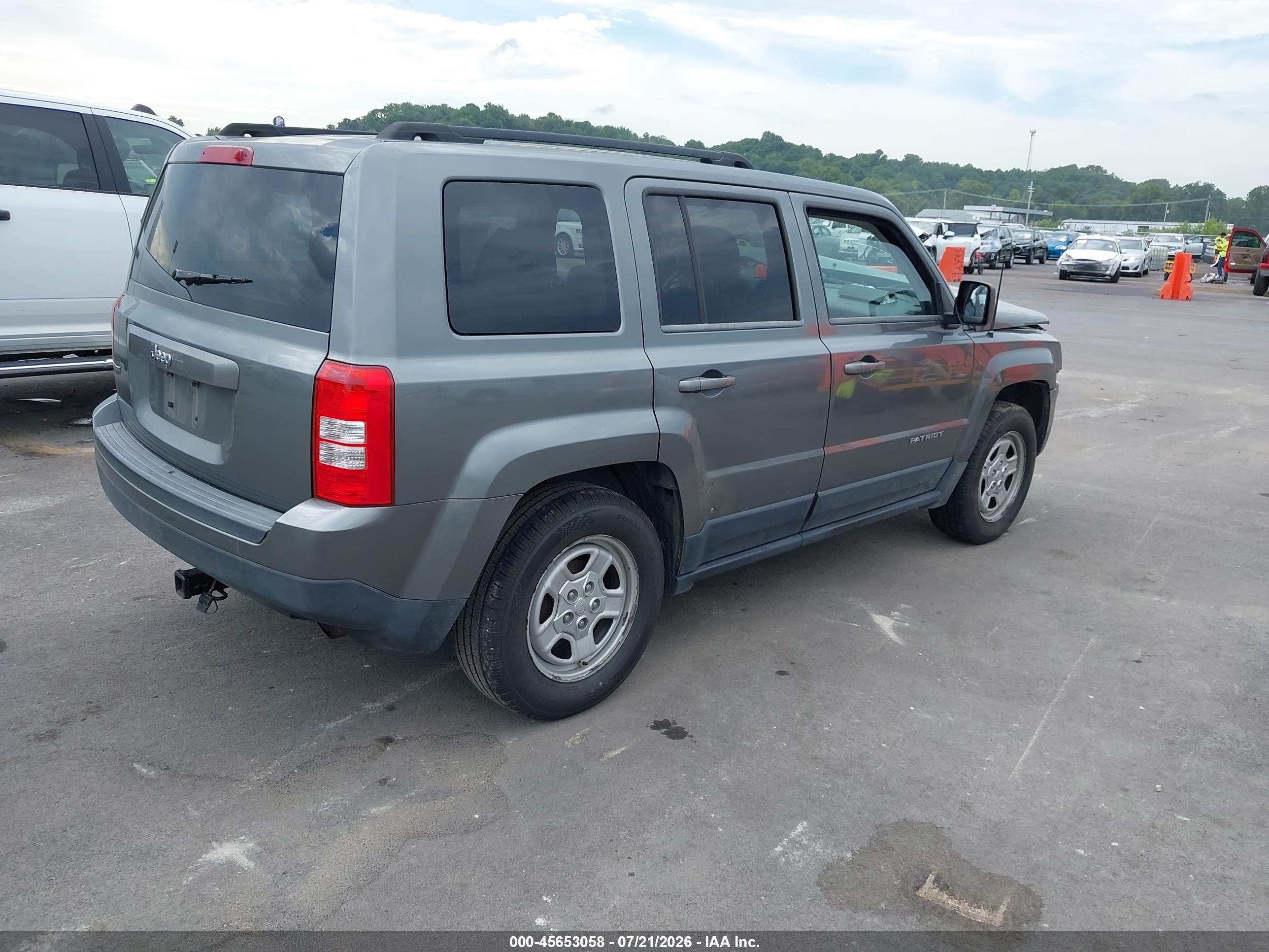2012 Jeep Patriot Sport Gray vin: 1C4NJPBA6CD550981