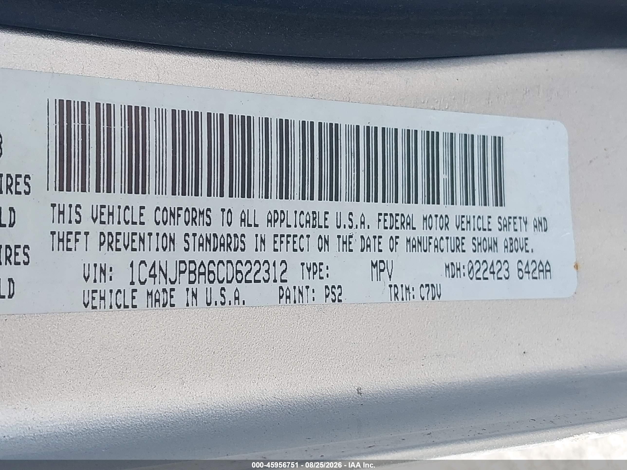 2012 Jeep Patriot Sport Silver vin: 1C4NJPBA6CD622312