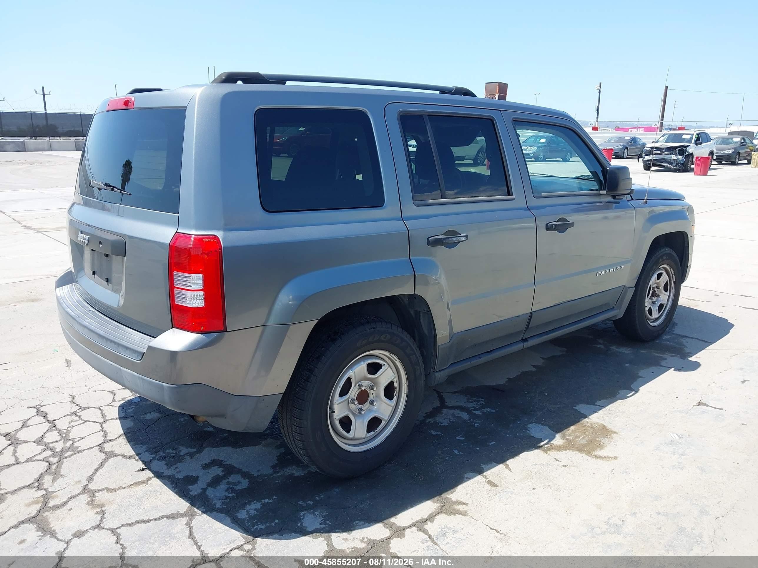 2012 Jeep Patriot Sport Gray vin: 1C4NJPBA6CD634606