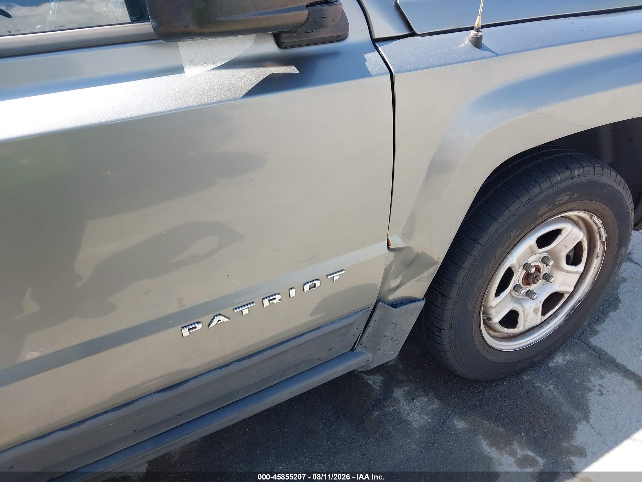 2012 Jeep Patriot Sport Gray vin: 1C4NJPBA6CD634606