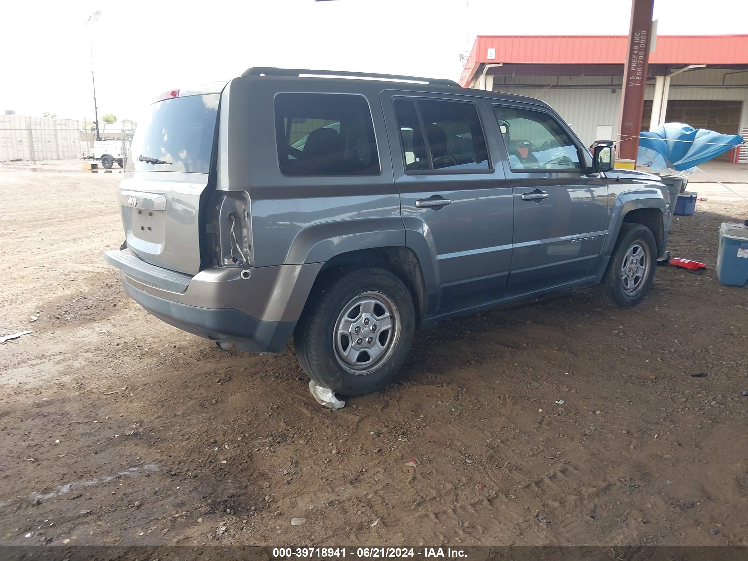 2013 Jeep Patriot Sport Gray vin: 1C4NJPBA6DD187437