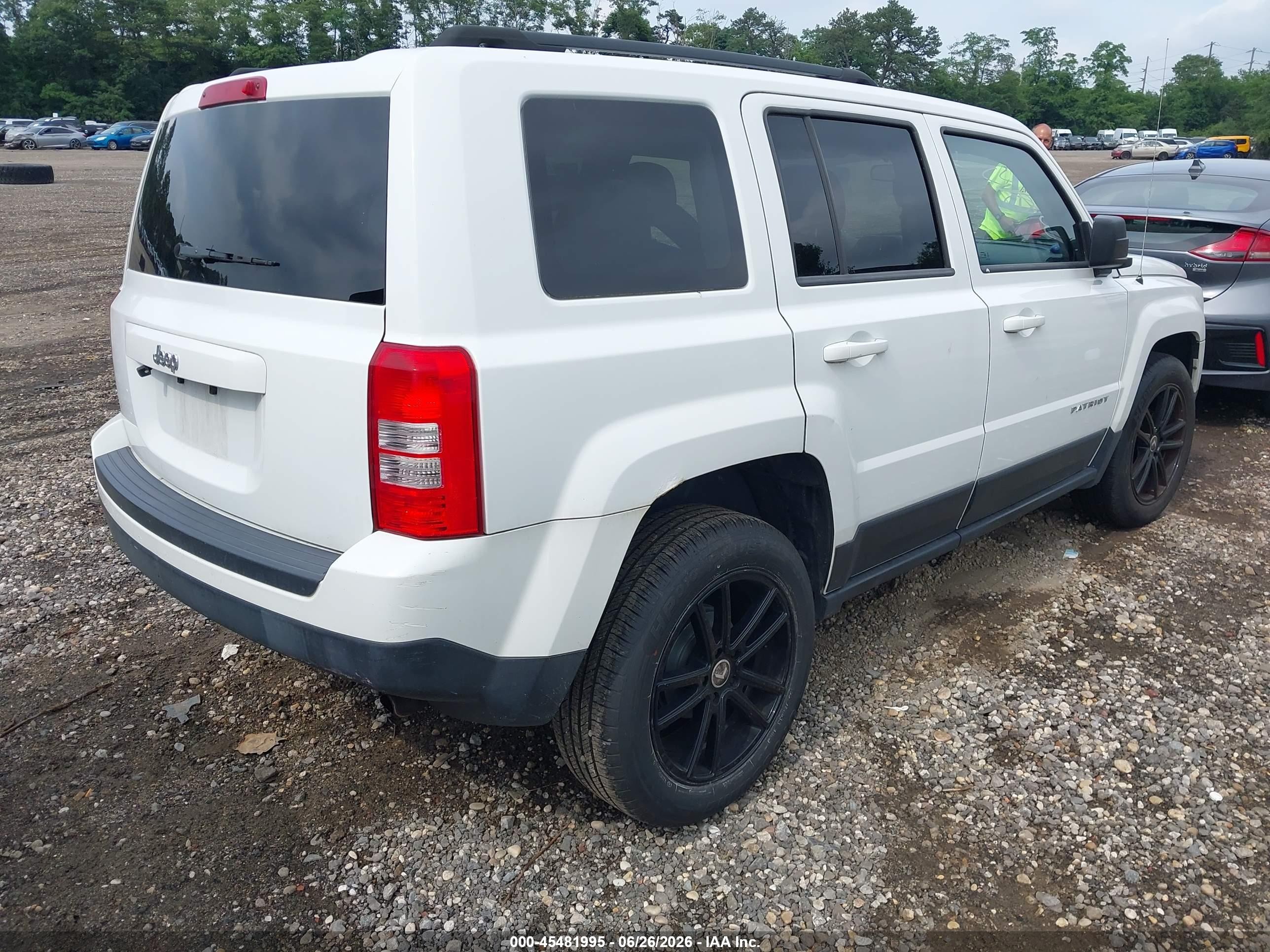 2014 Jeep Patriot Sport White vin: 1C4NJPBA6ED523881