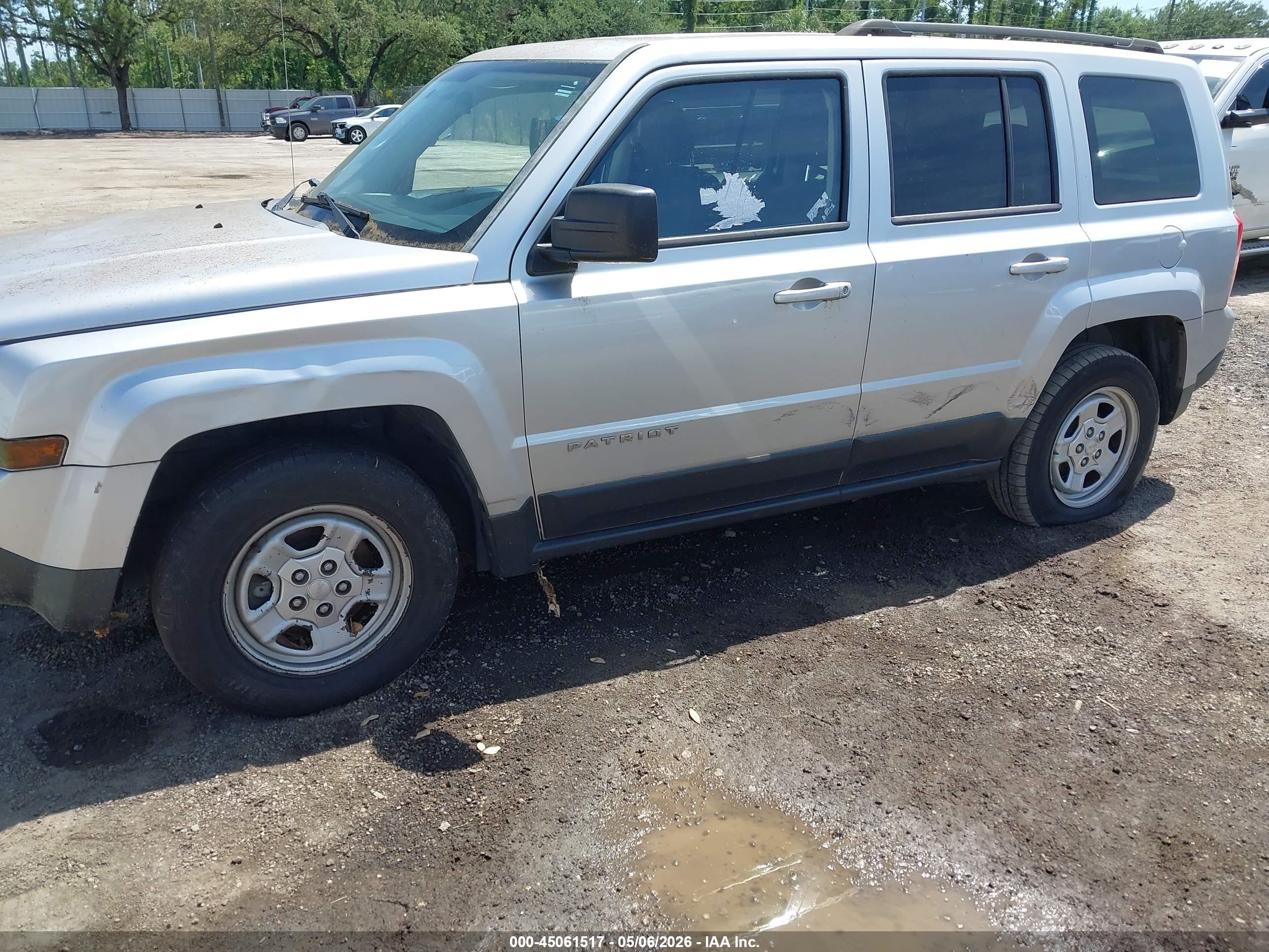 2014 Jeep Patriot Sport Silver vin: 1C4NJPBA6ED599326