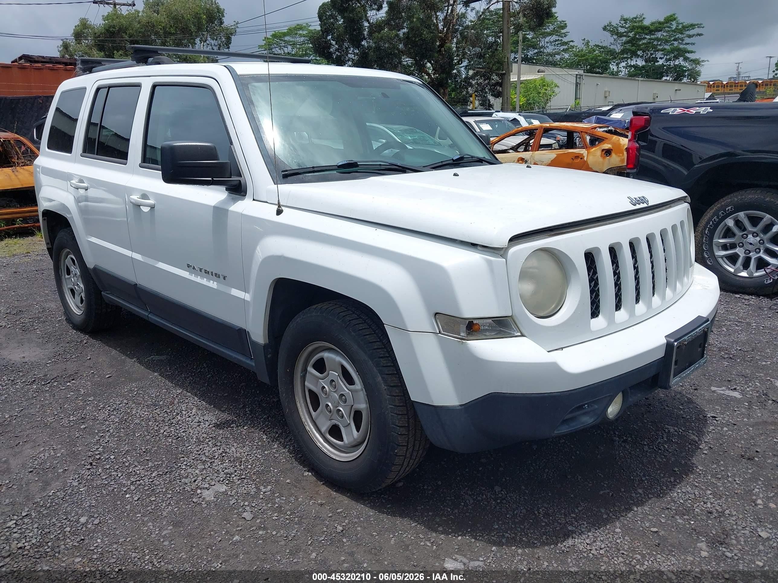2014 Jeep Patriot Sport White vin: 1C4NJPBA6ED774948