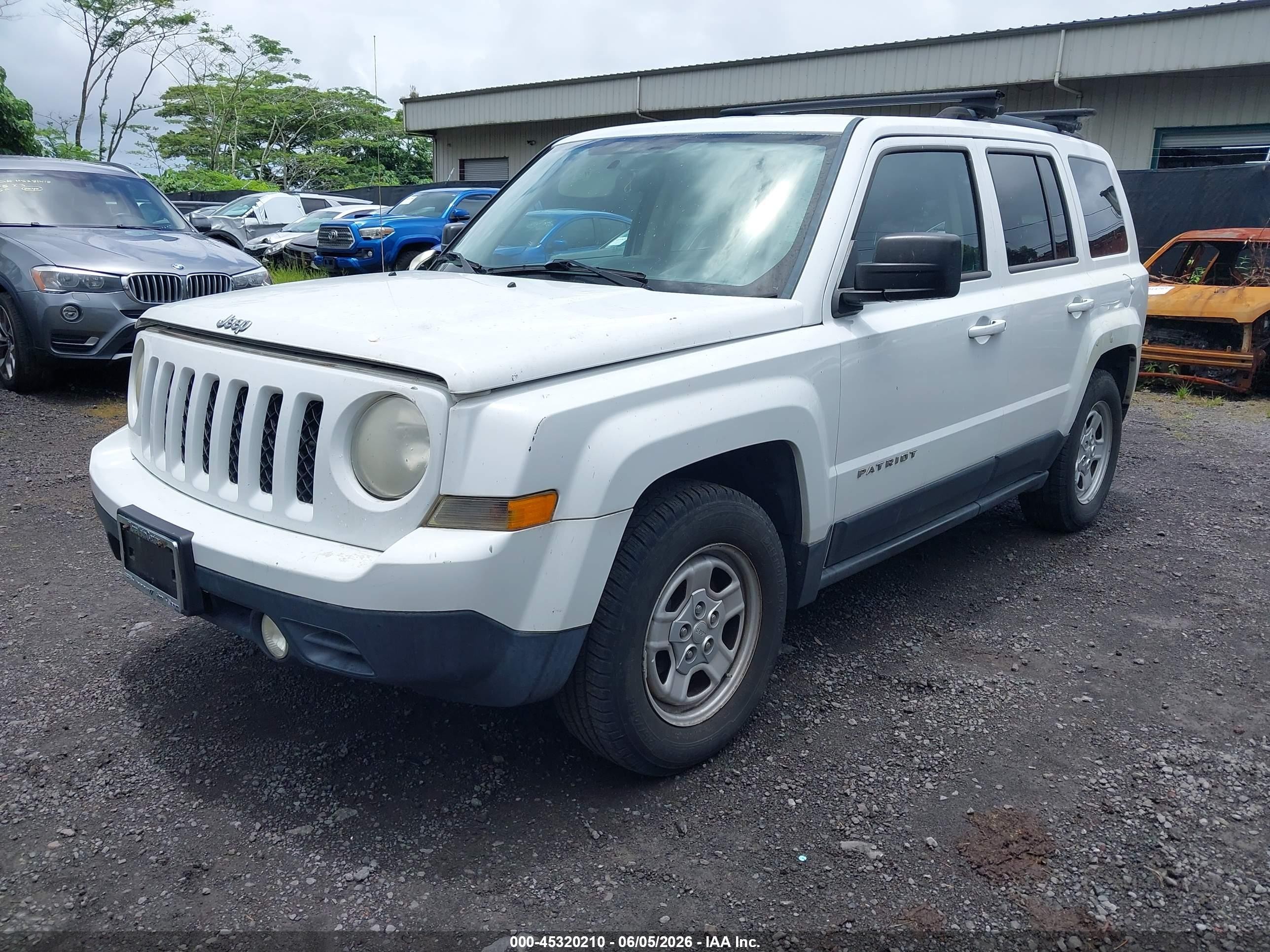 2014 Jeep Patriot Sport White vin: 1C4NJPBA6ED774948