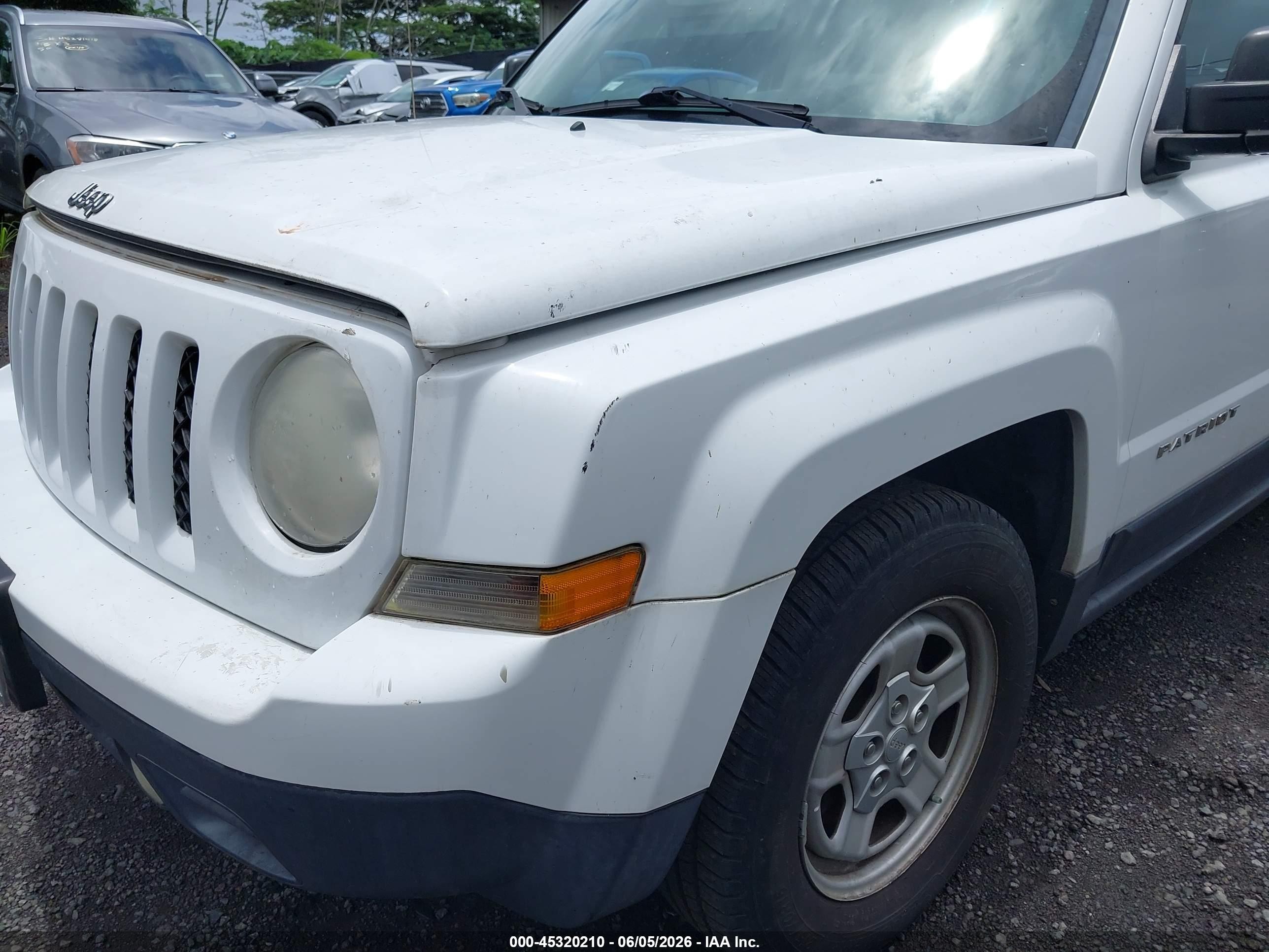 2014 Jeep Patriot Sport White vin: 1C4NJPBA6ED774948