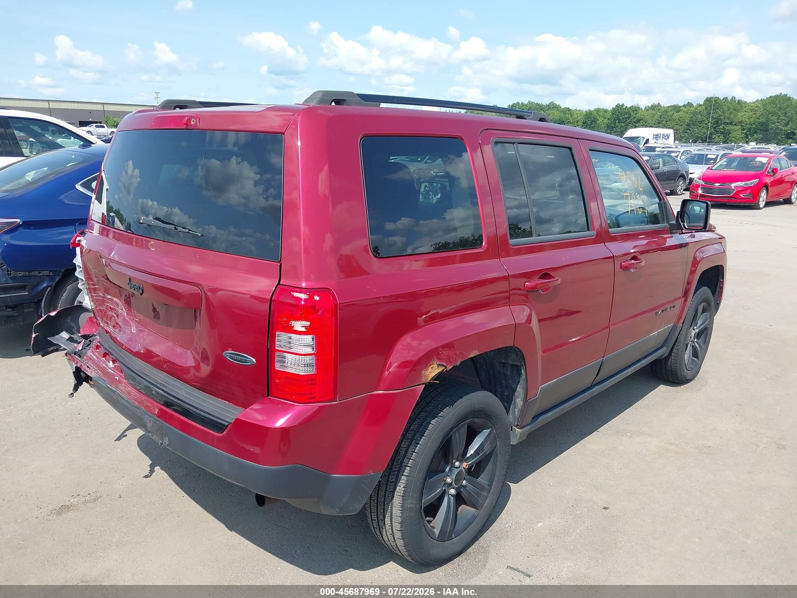 2014 Jeep Patriot Altitude Красный vin: 1C4NJPBA6ED886651