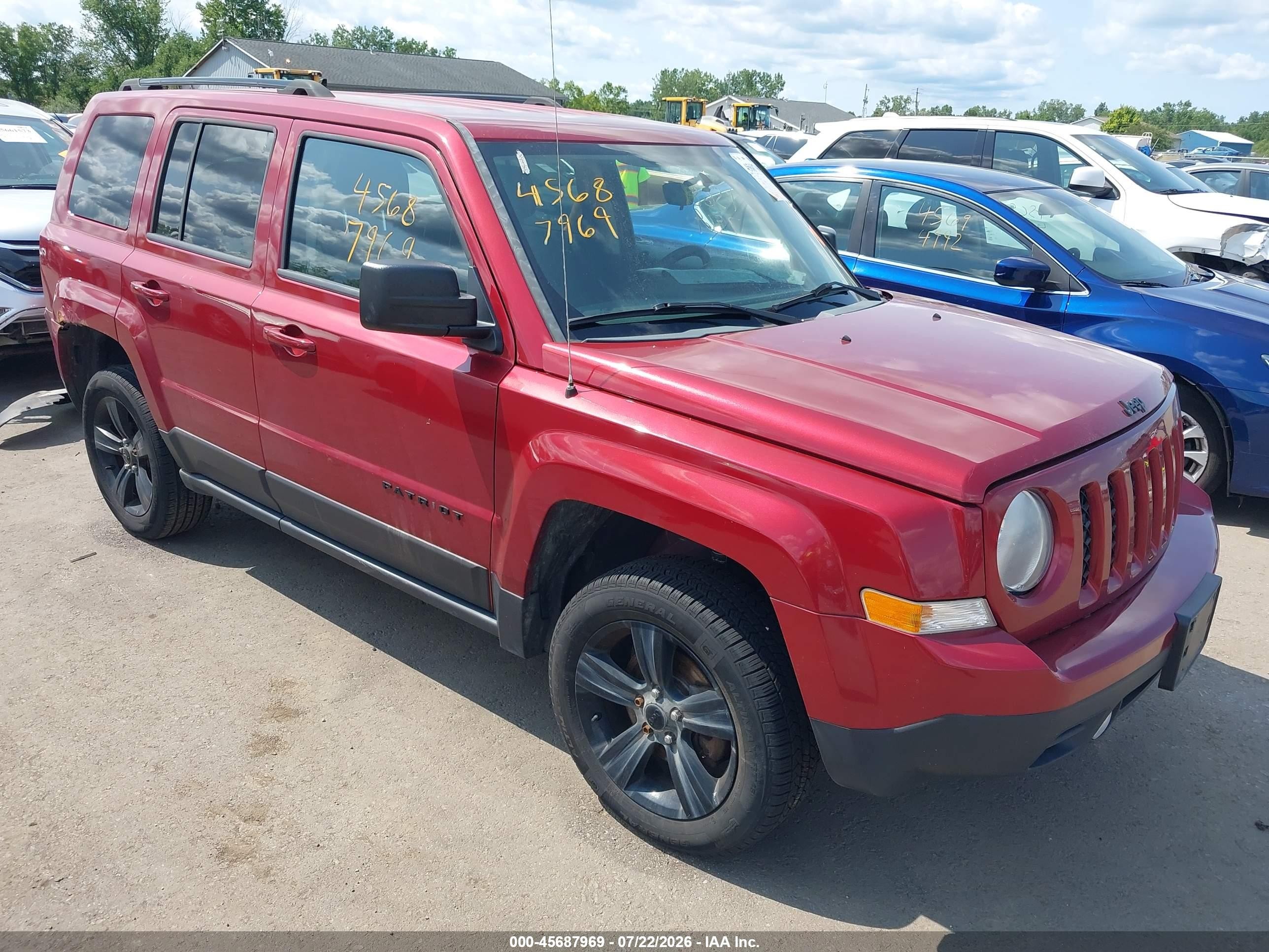 2014 Jeep Patriot Altitude Red vin: 1C4NJPBA6ED886651