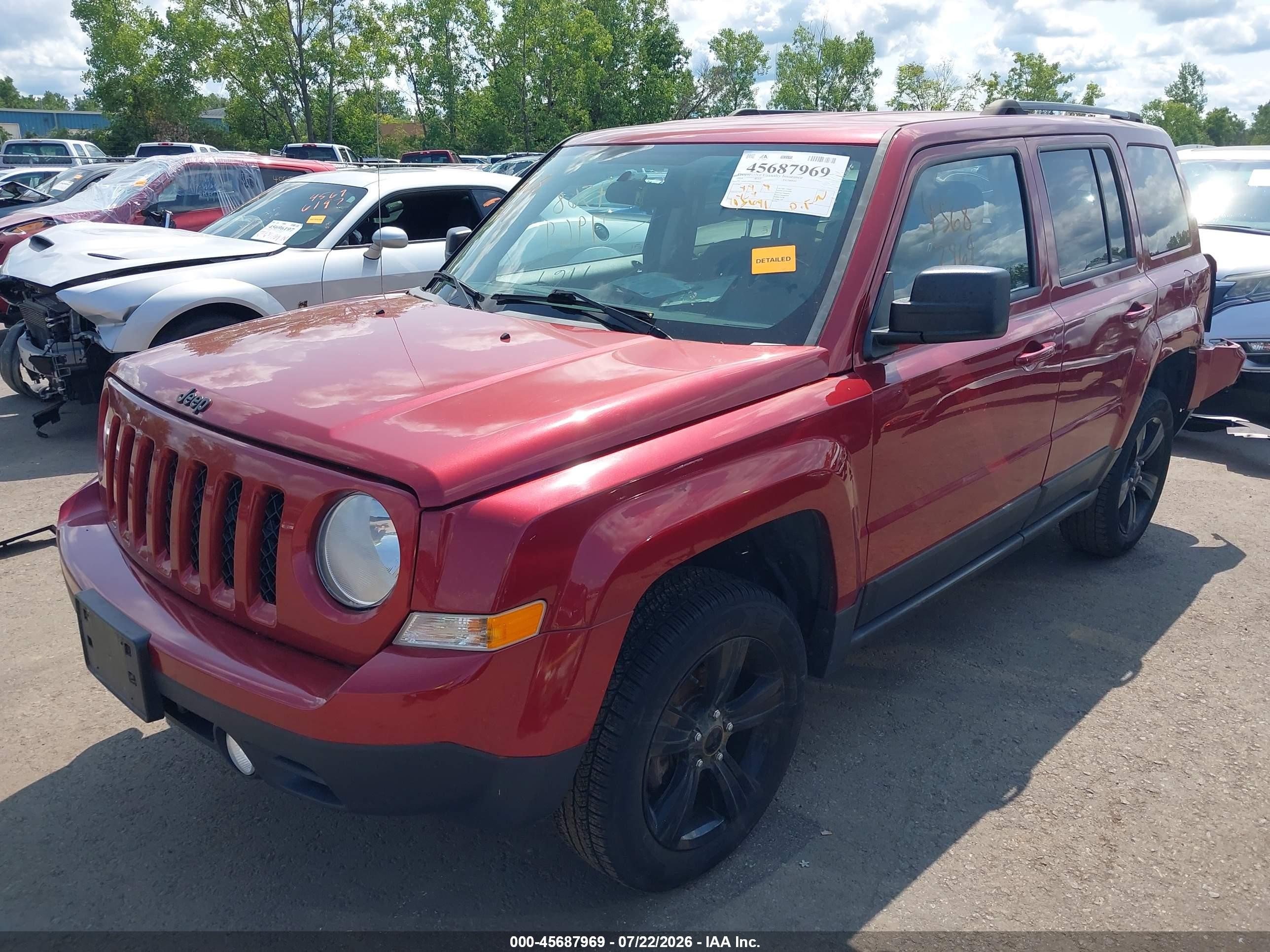 2014 Jeep Patriot Altitude Красный vin: 1C4NJPBA6ED886651