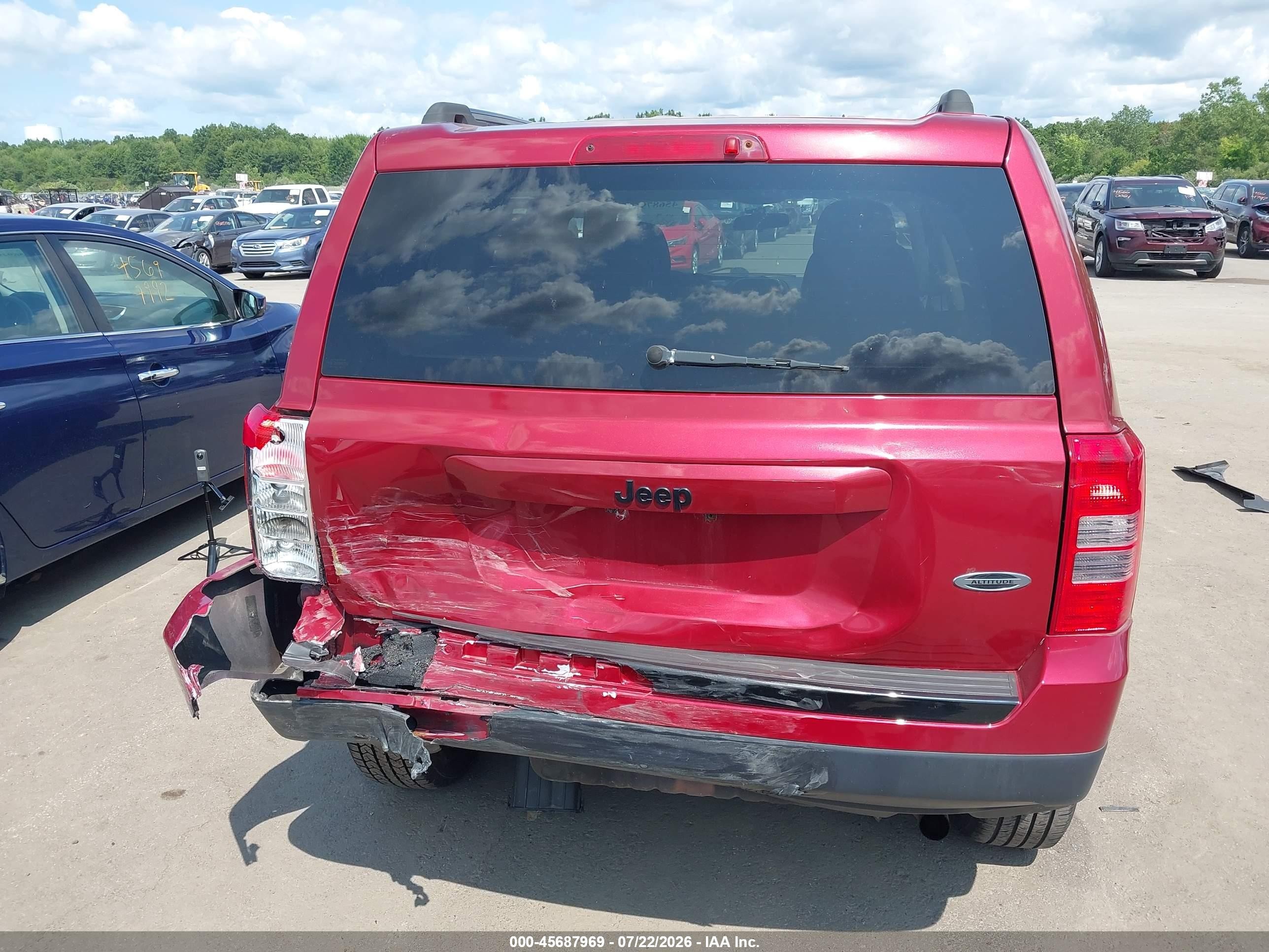 2014 Jeep Patriot Altitude Красный vin: 1C4NJPBA6ED886651