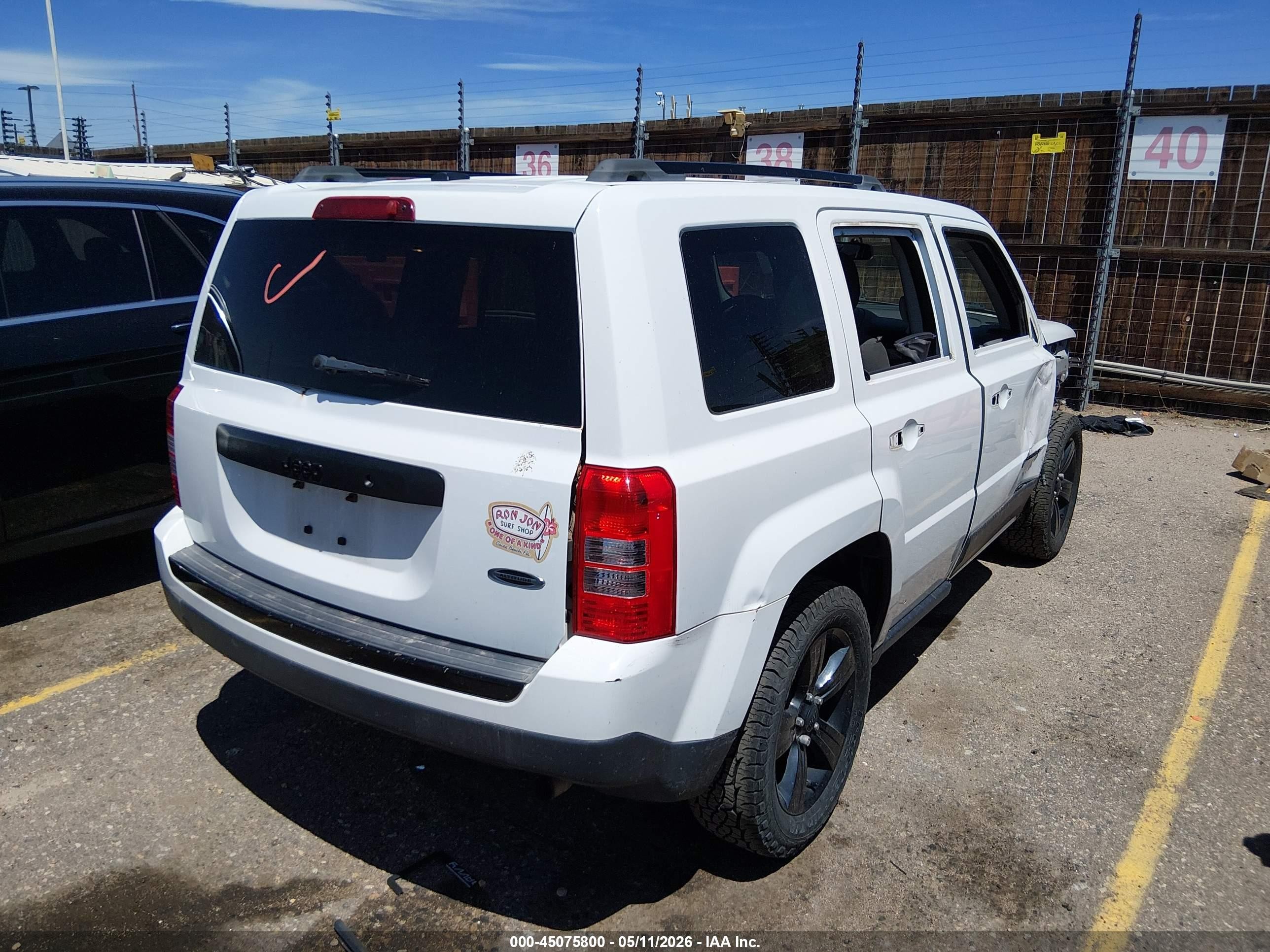 2015 Jeep Patriot Altitude Edition White vin: 1C4NJPBA6FD157406