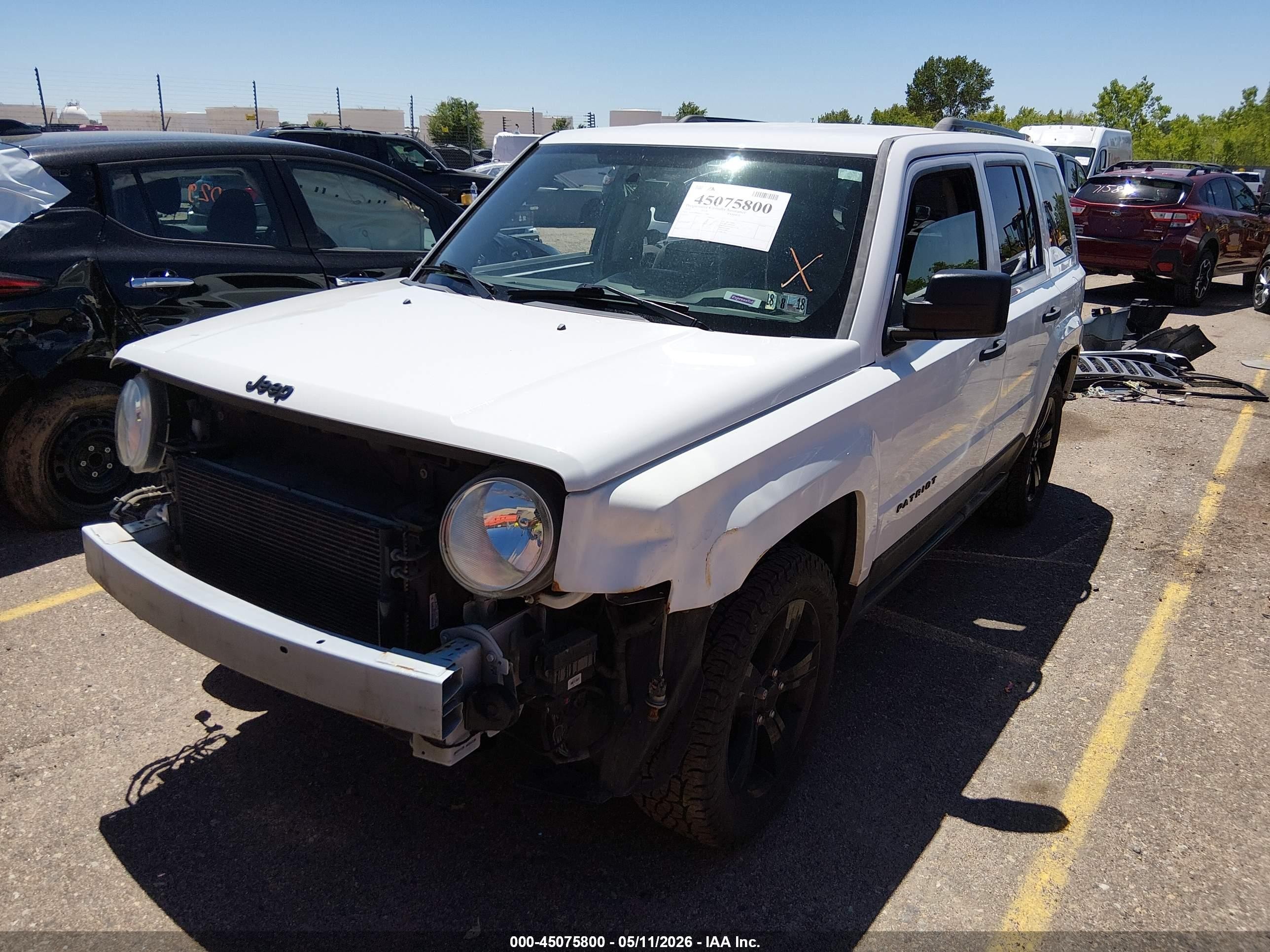 2015 Jeep Patriot Altitude Edition White vin: 1C4NJPBA6FD157406