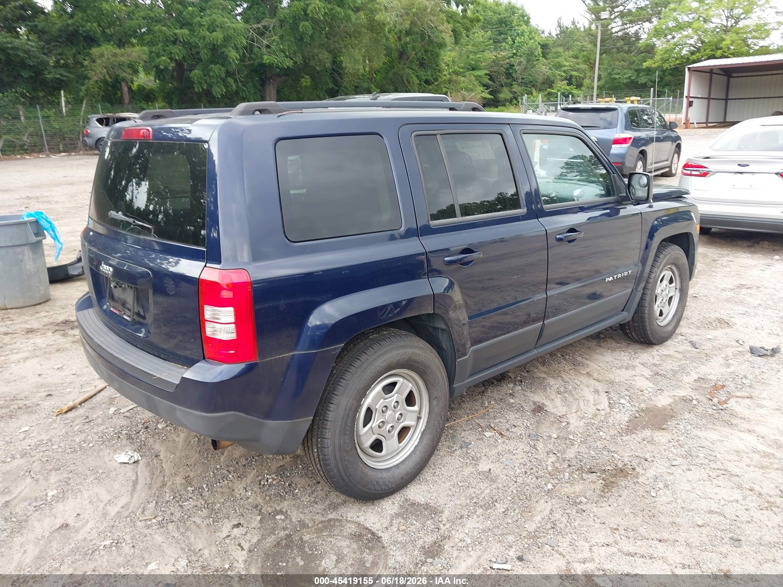 2015 Jeep Patriot Sport Blue vin: 1C4NJPBA6FD170530