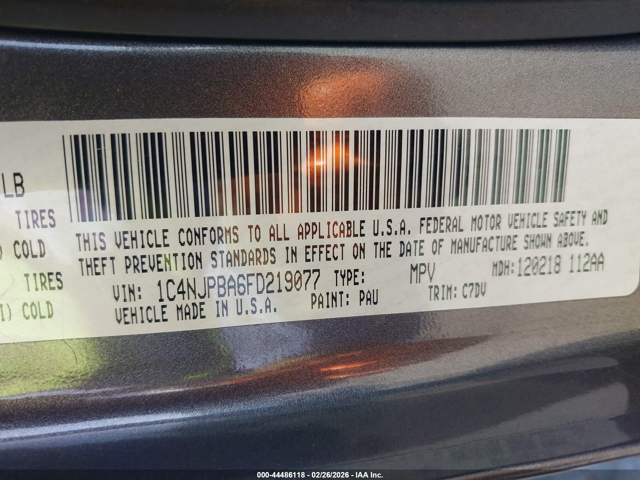 2015 Jeep Patriot Sport Brown vin: 1C4NJPBA6FD219077