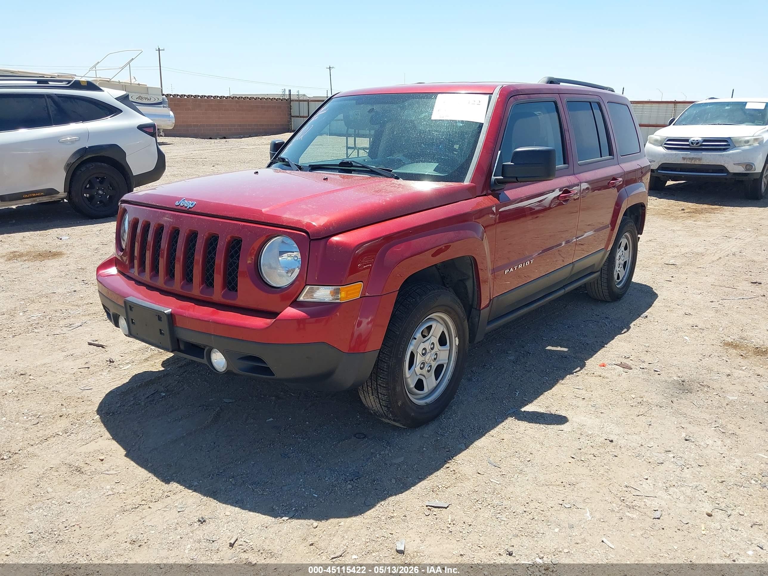 2015 Jeep Patriot Sport Red vin: 1C4NJPBA6FD247302