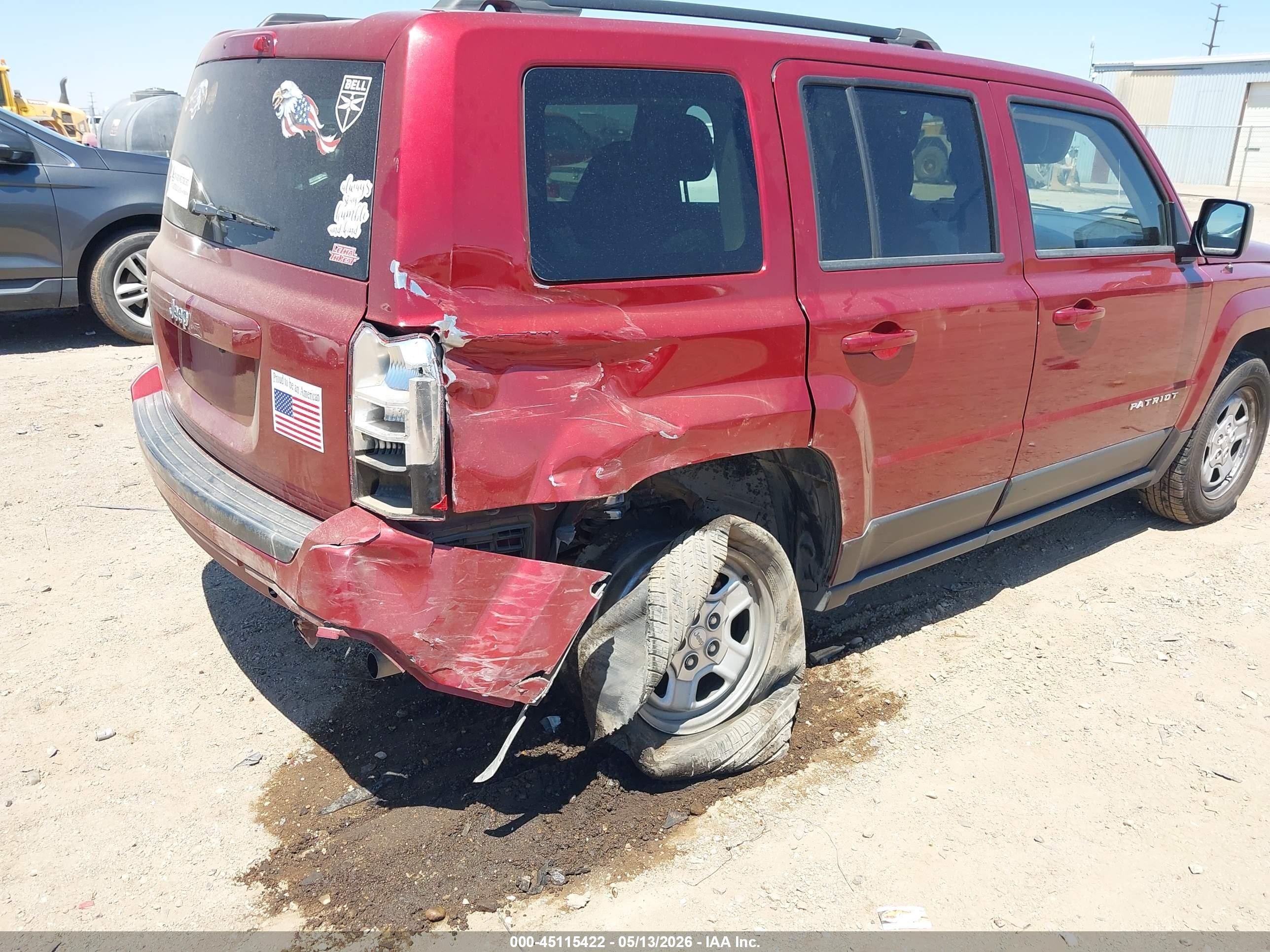 2015 Jeep Patriot Sport Red vin: 1C4NJPBA6FD247302