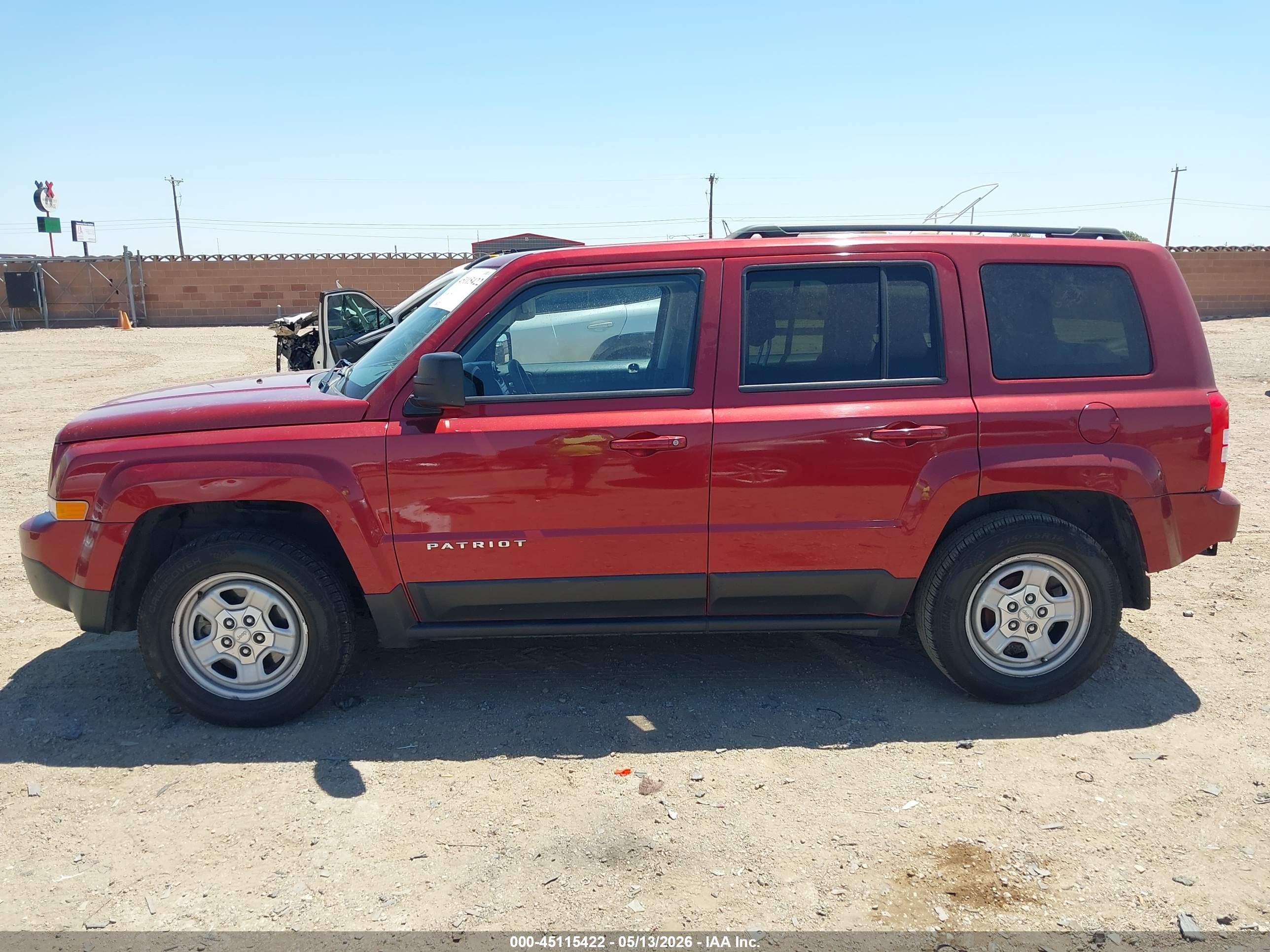 2015 Jeep Patriot Sport Red vin: 1C4NJPBA6FD247302