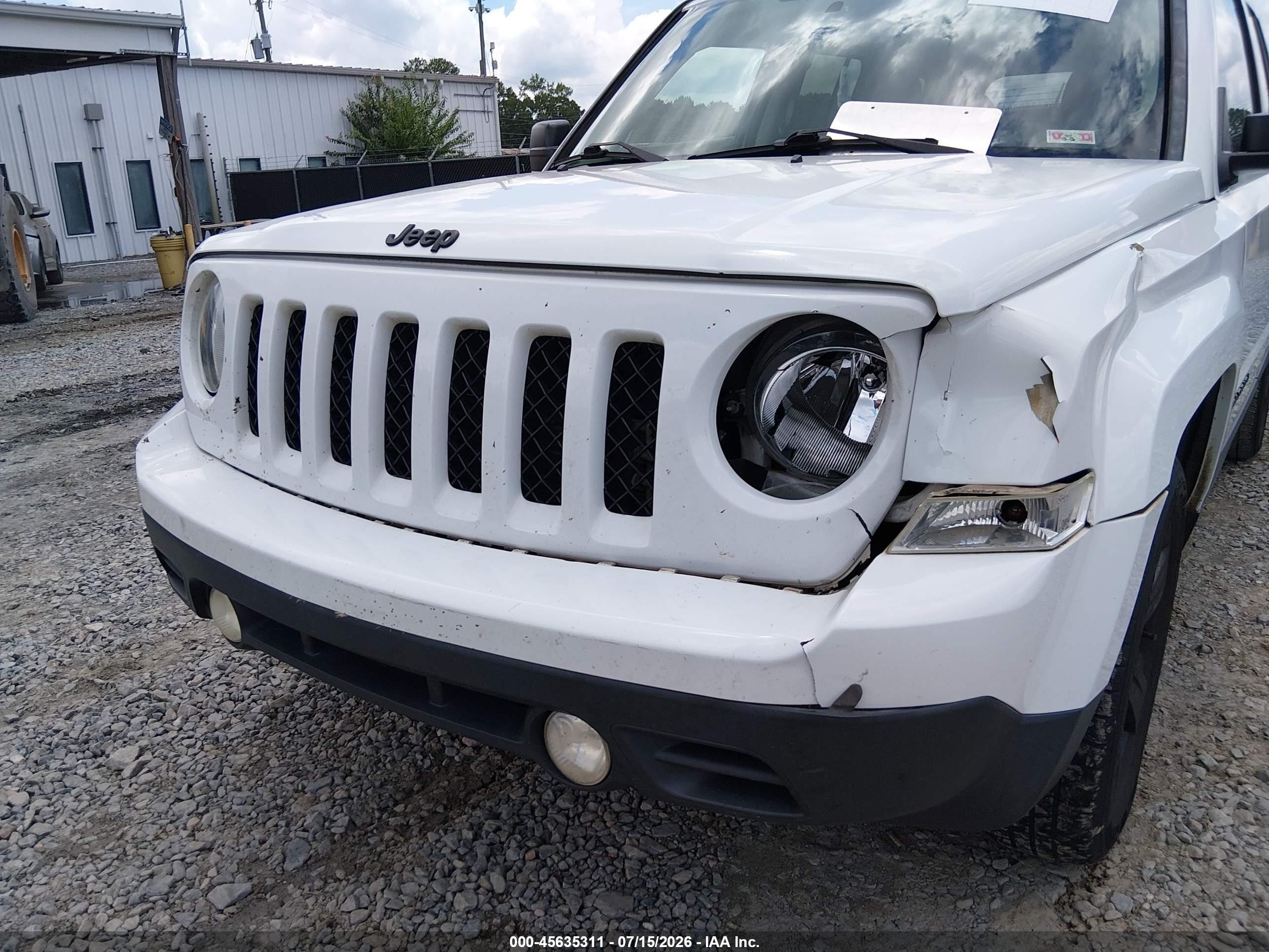 2015 Jeep Patriot Altitude Edition White vin: 1C4NJPBA6FD401832