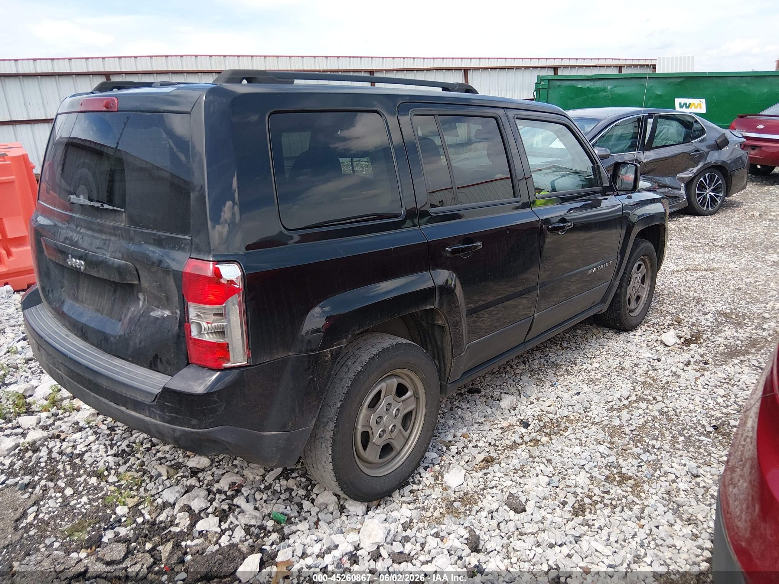 2016 Jeep Patriot Sport Black vin: 1C4NJPBA6GD553109
