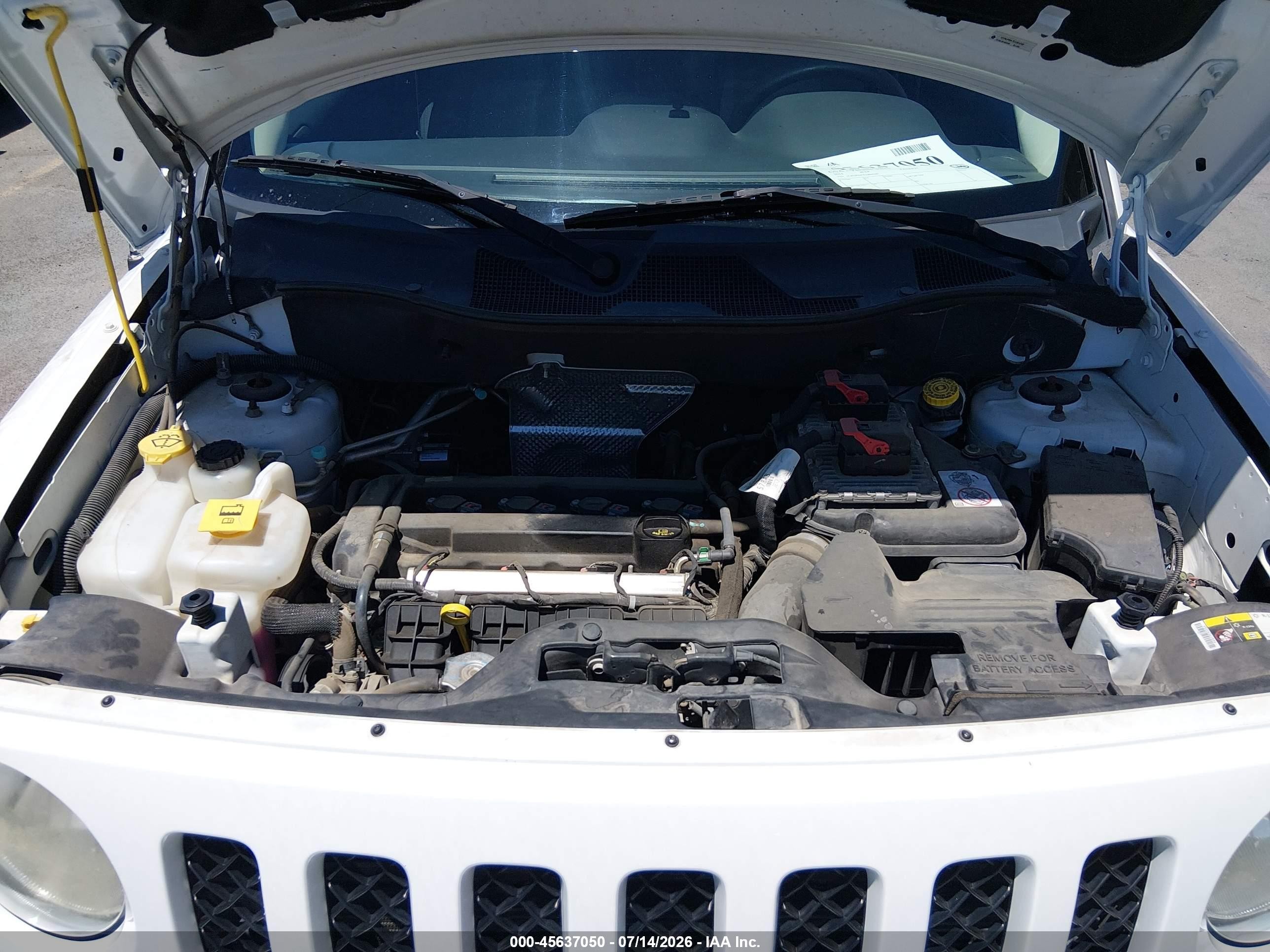 2014 Jeep Patriot Sport White vin: 1C4NJPBA7ED864349