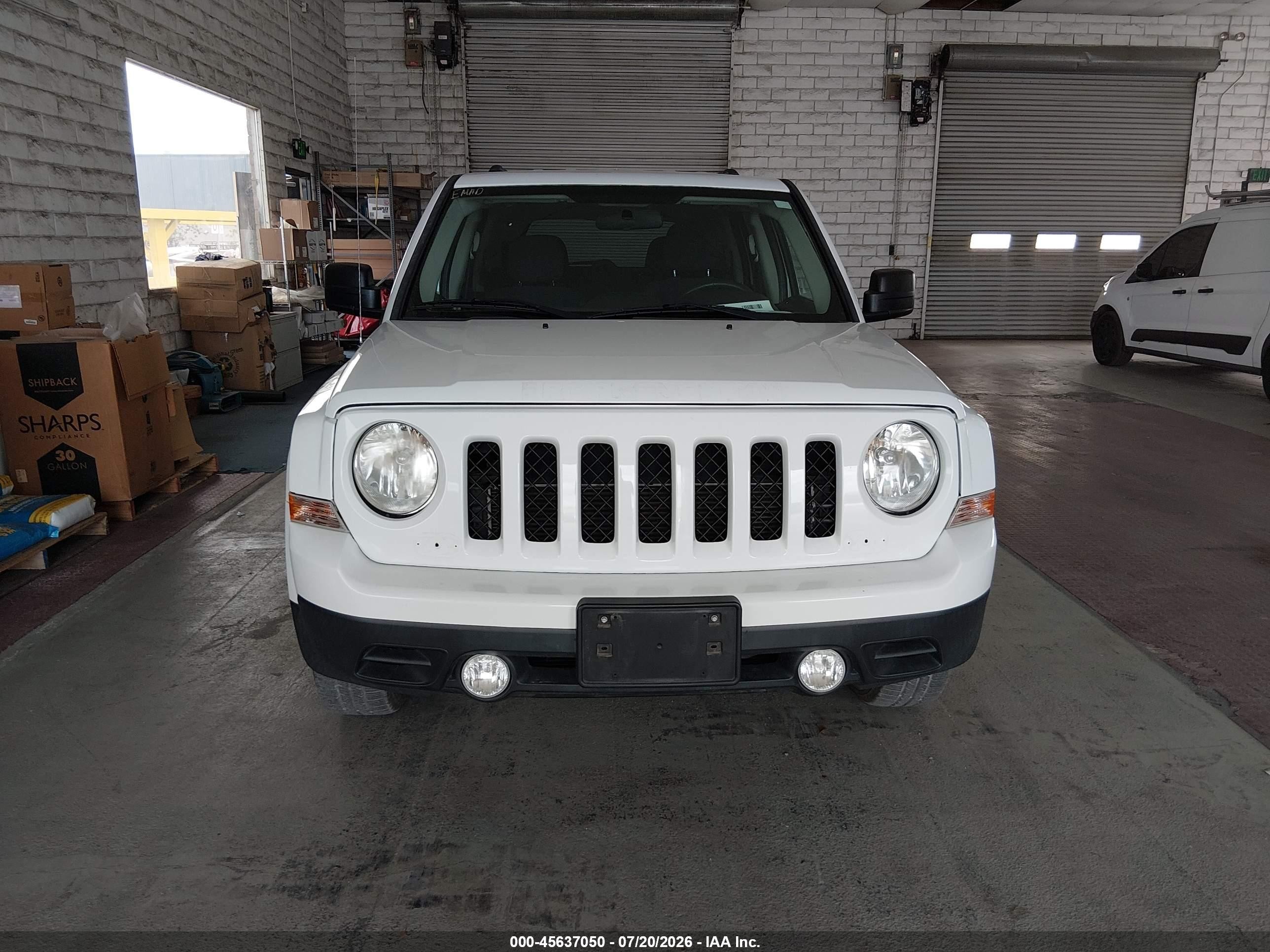 2014 Jeep Patriot Sport White vin: 1C4NJPBA7ED864349
