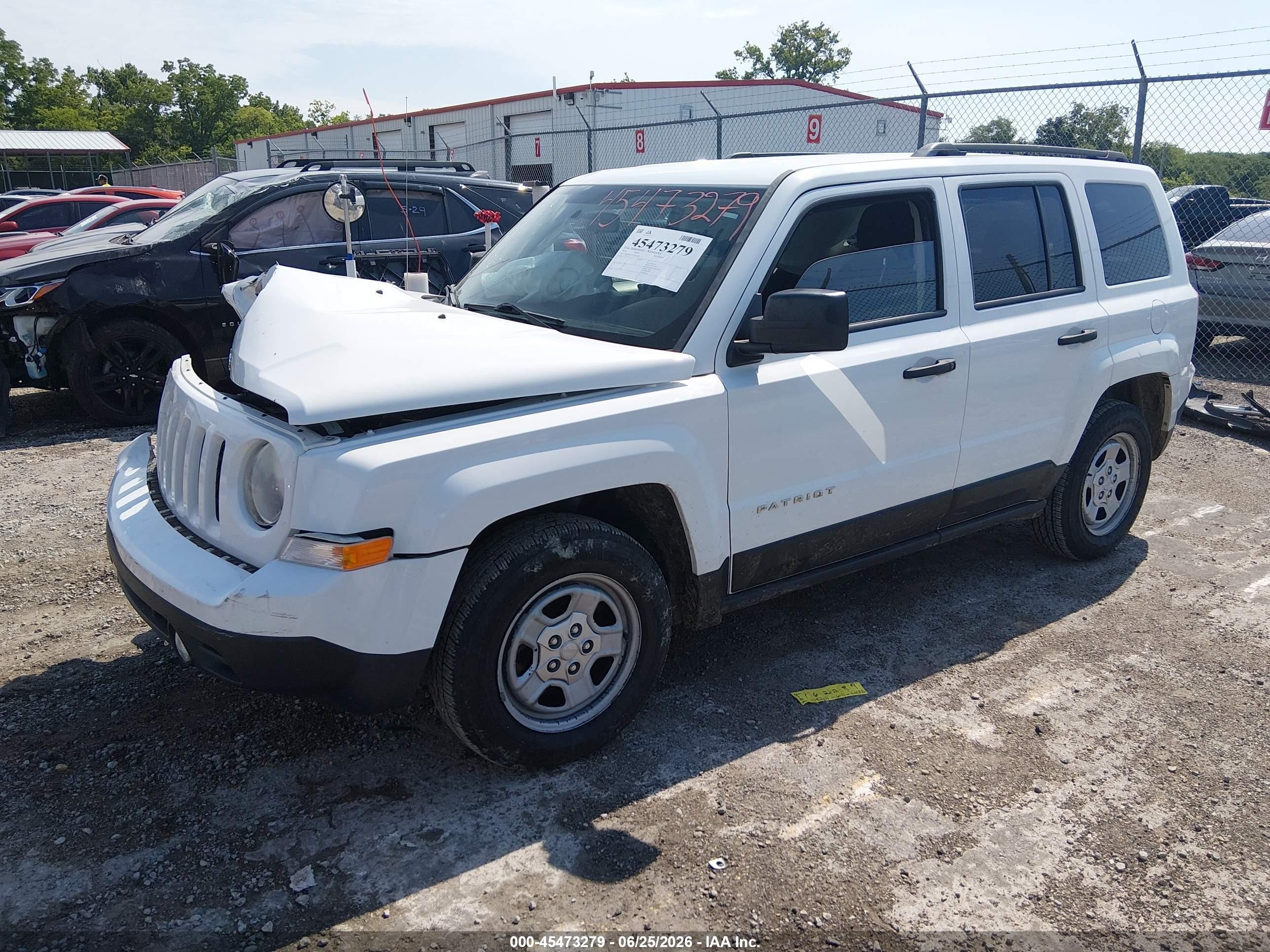2014 Jeep Patriot Sport White vin: 1C4NJPBA7ED925280
