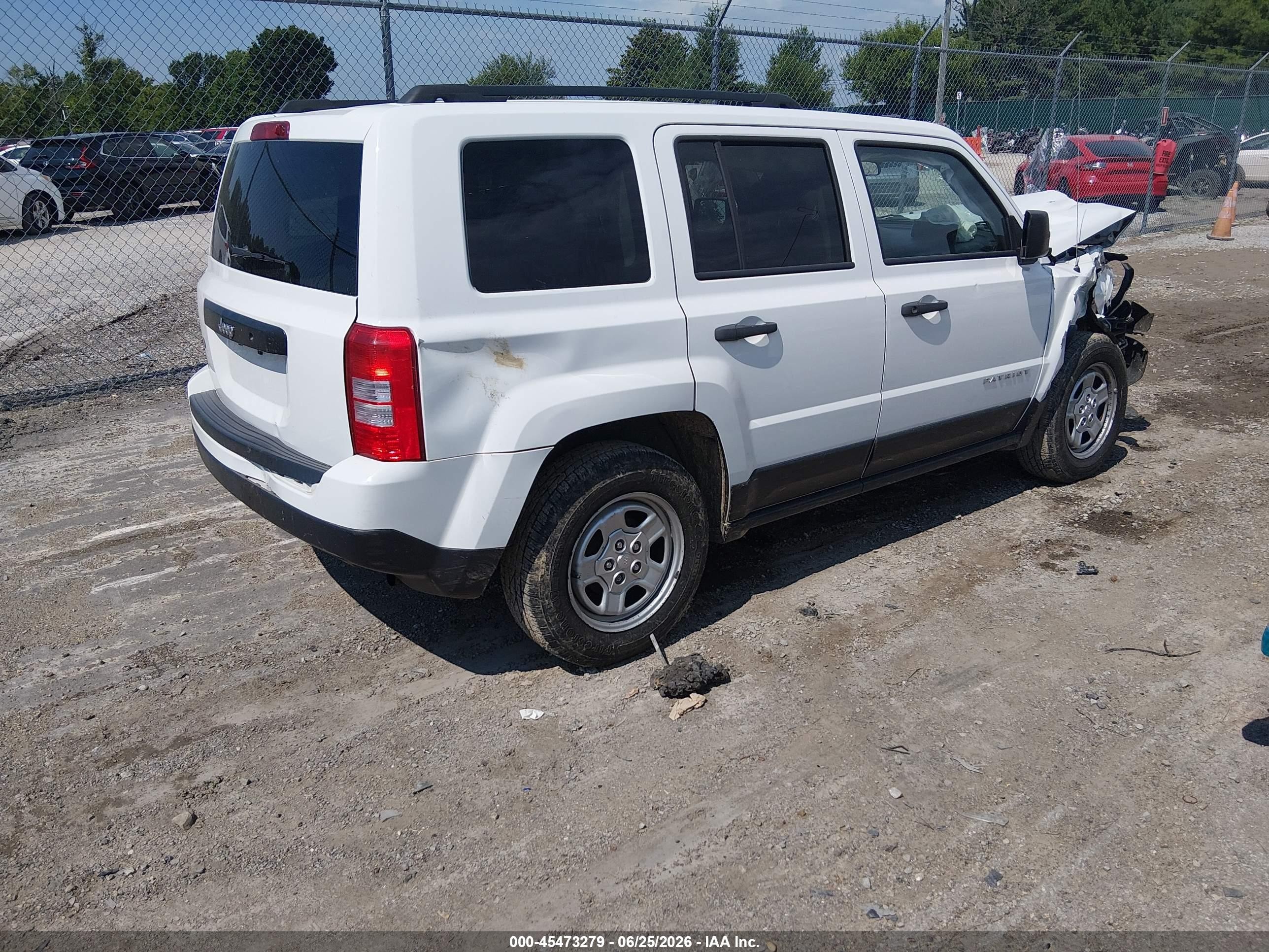2014 Jeep Patriot Sport White vin: 1C4NJPBA7ED925280