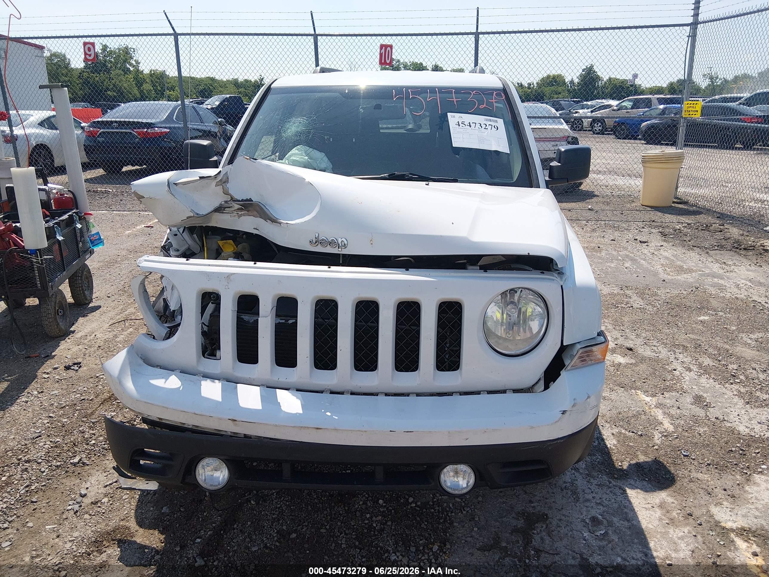 2014 Jeep Patriot Sport White vin: 1C4NJPBA7ED925280