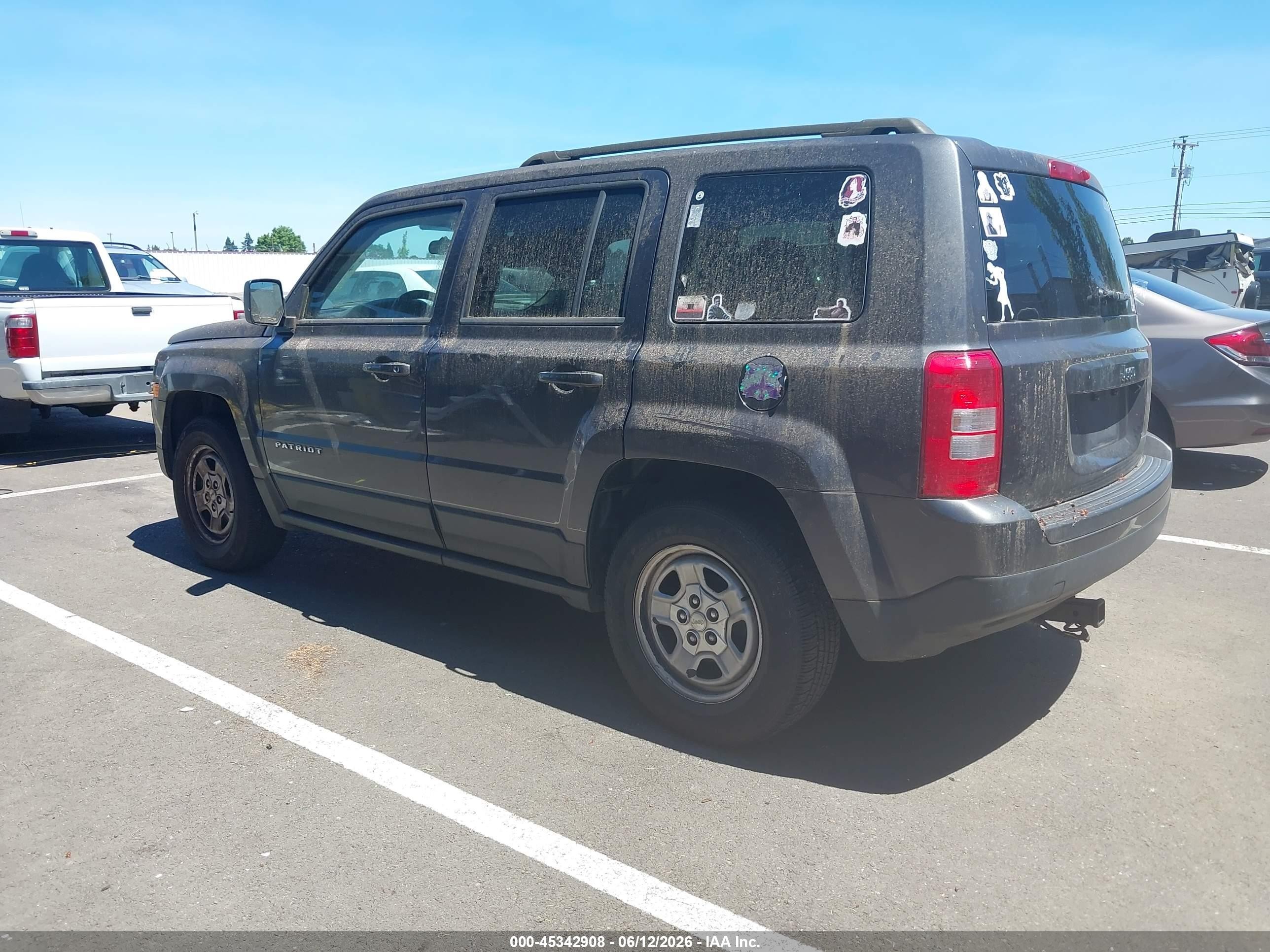 2015 Jeep Patriot Sport Gray vin: 1C4NJPBA7FD285752