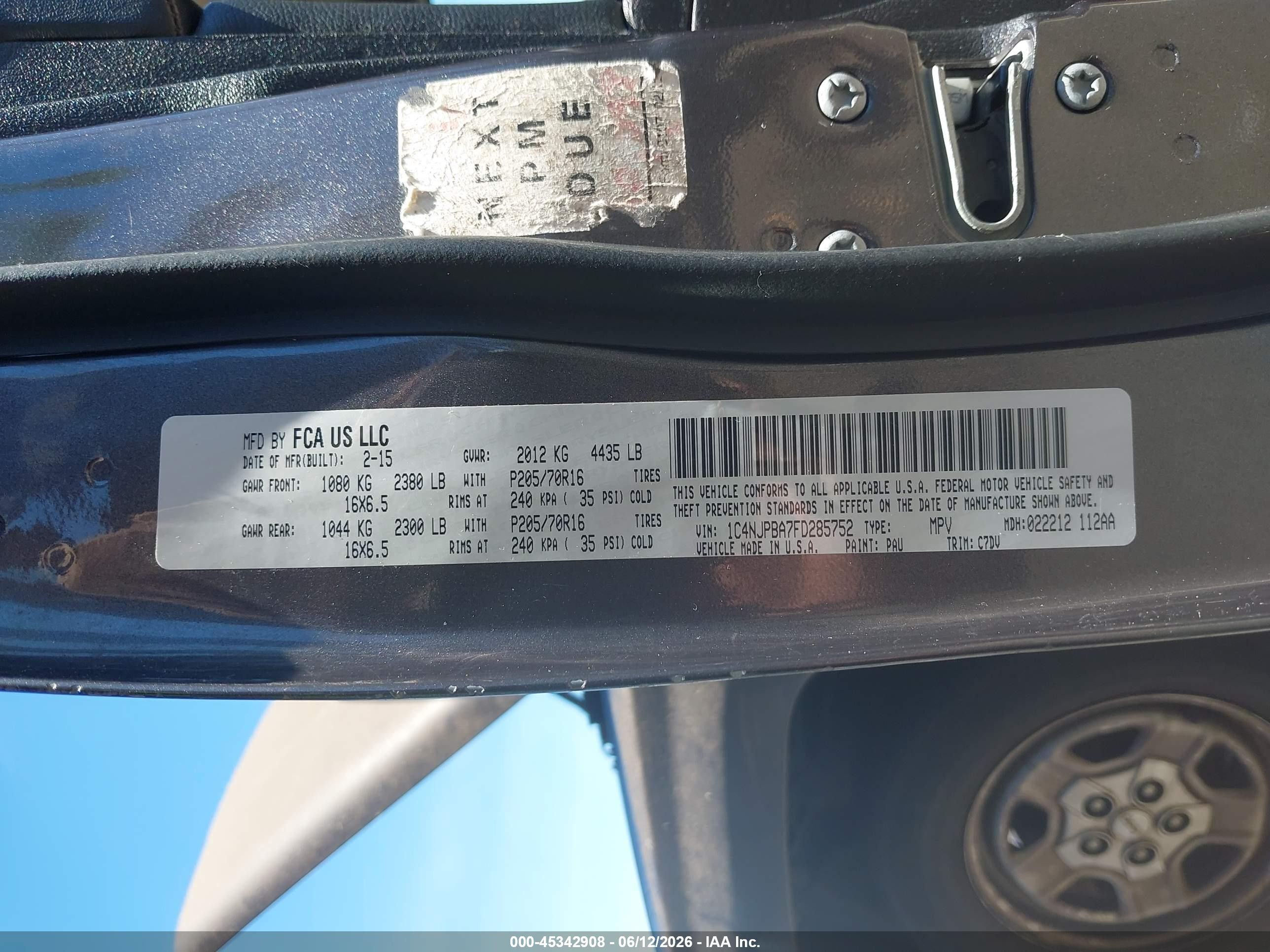 2015 Jeep Patriot Sport Gray vin: 1C4NJPBA7FD285752
