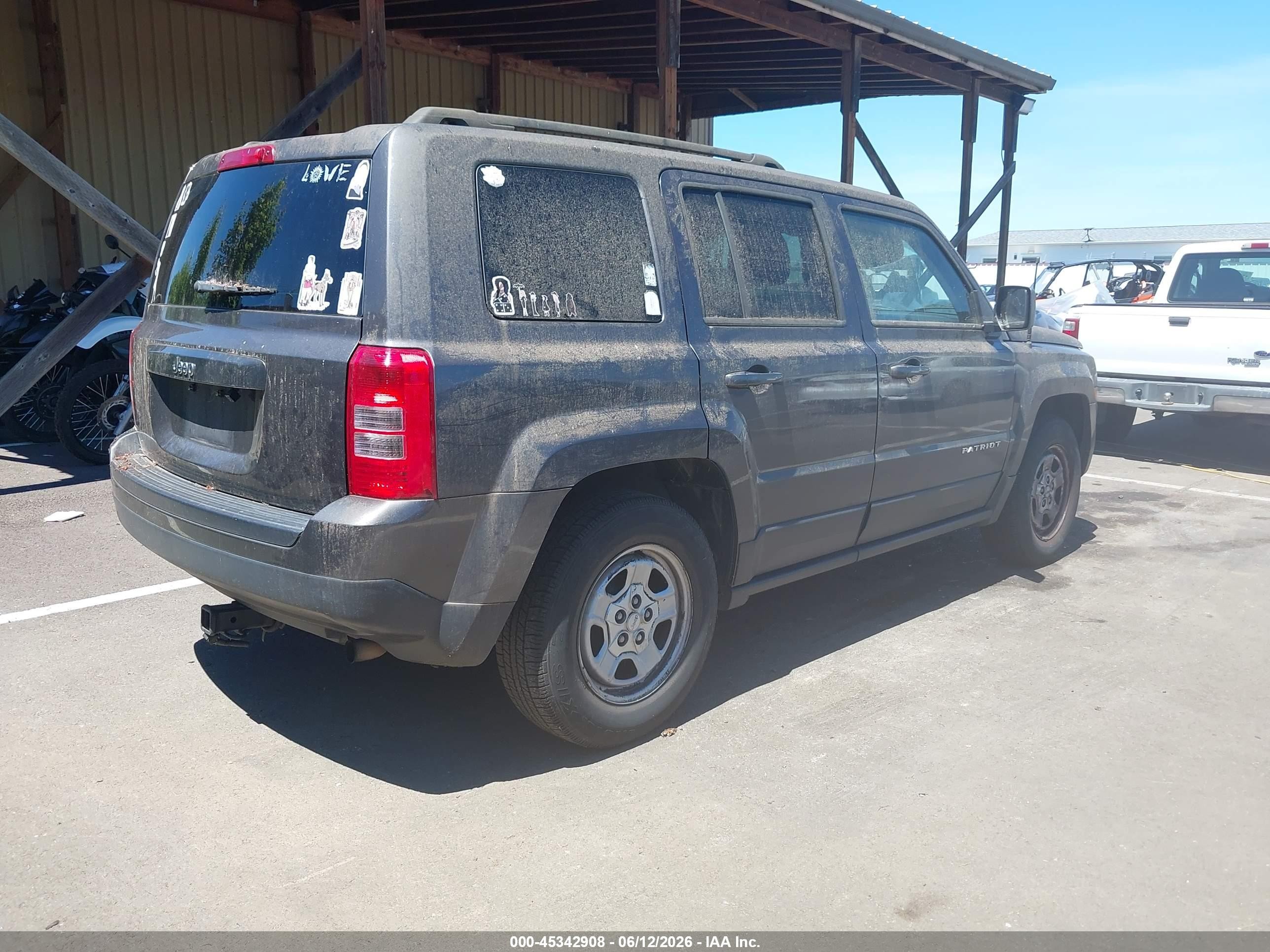 2015 Jeep Patriot Sport Gray vin: 1C4NJPBA7FD285752