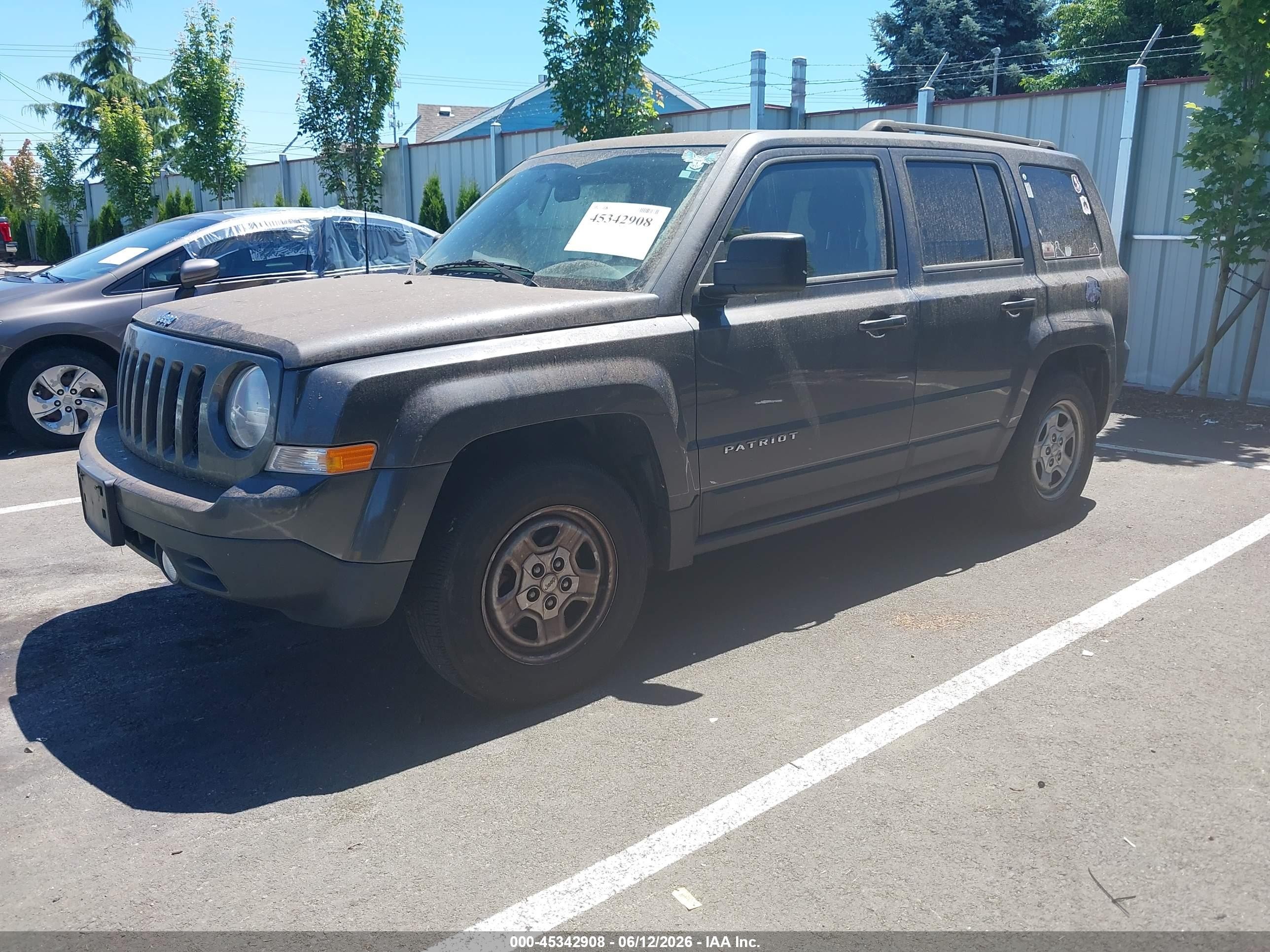 2015 Jeep Patriot Sport Gray vin: 1C4NJPBA7FD285752