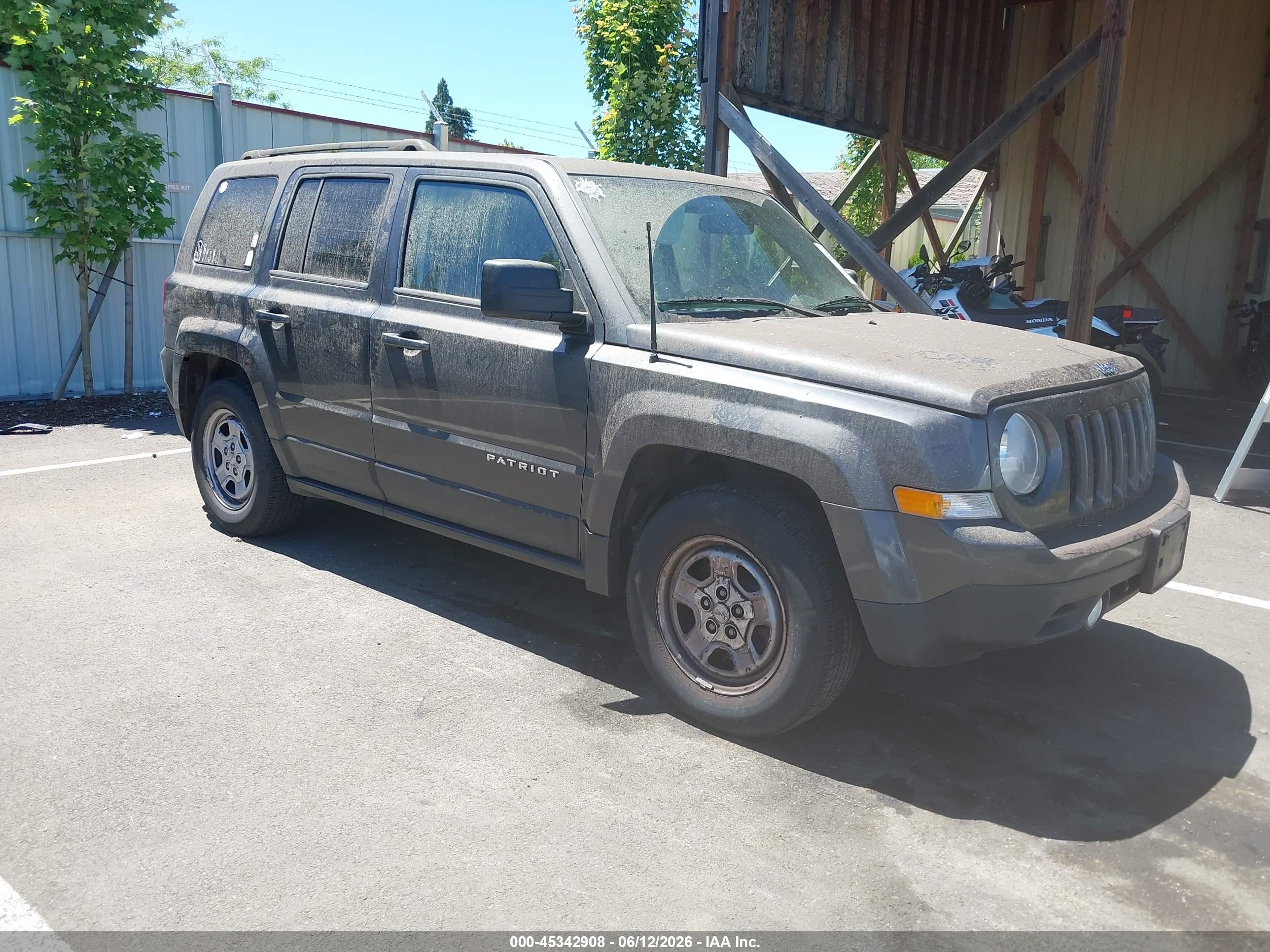 2015 Jeep Patriot Sport Gray vin: 1C4NJPBA7FD285752